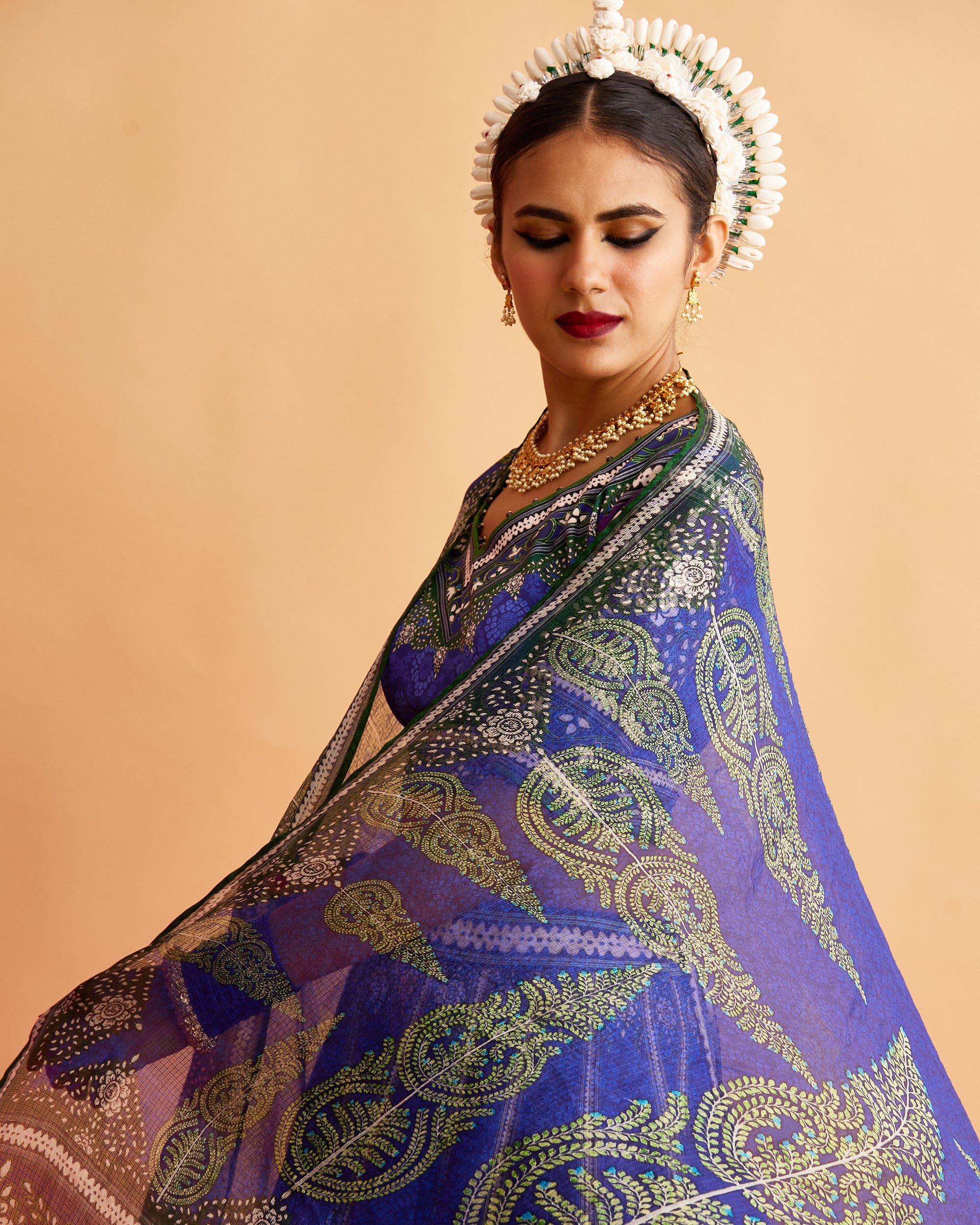 Ganjam : Leela - Navy/Purple