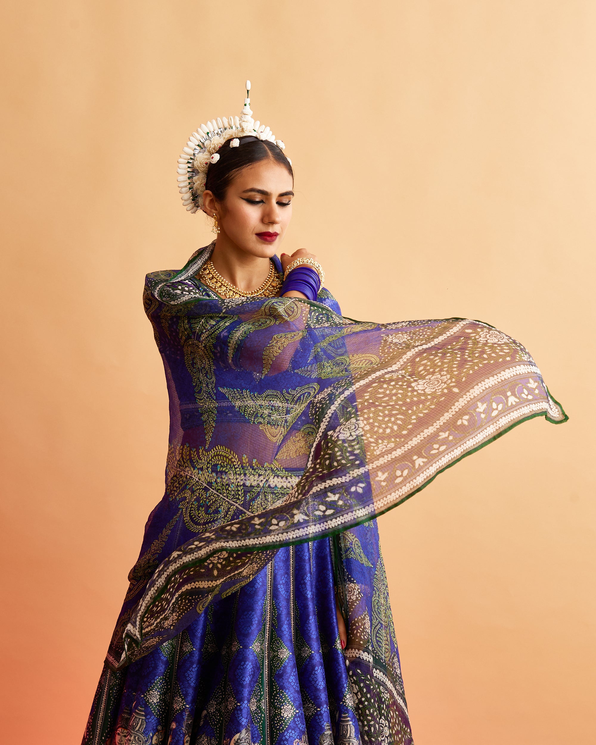 Ganjam : Leela - Navy/Purple