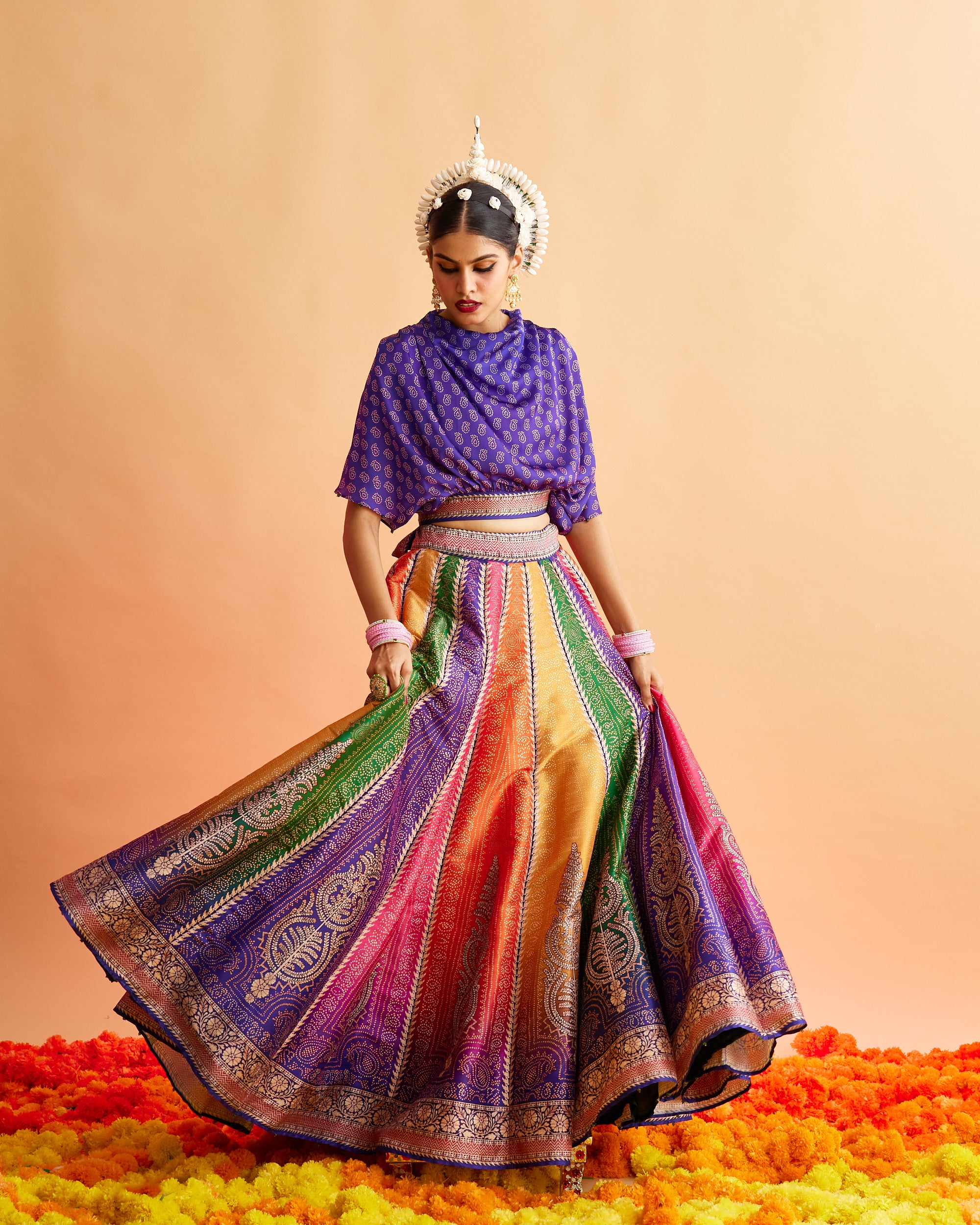Ganjam : Varsha Leela - Multi/Purple
