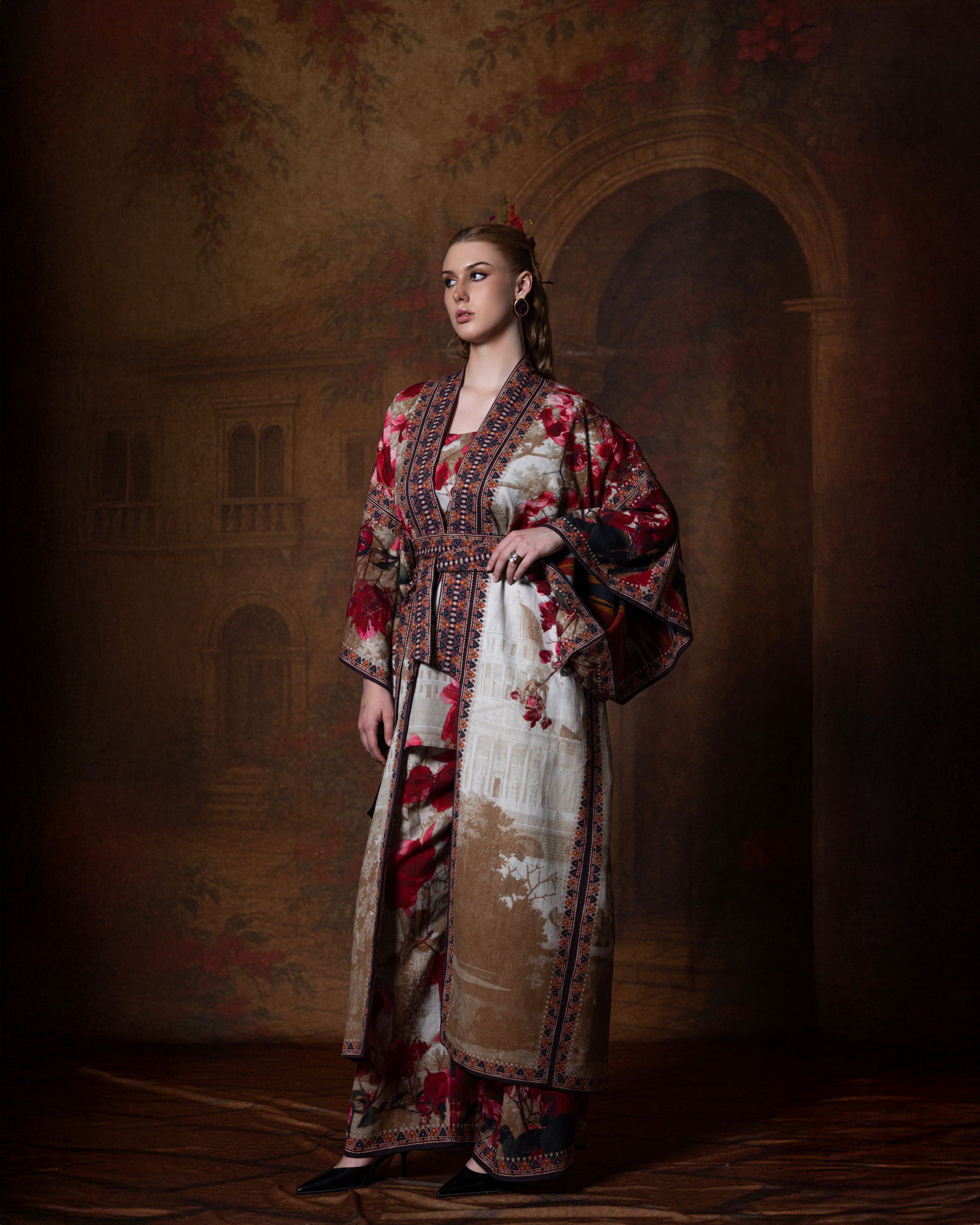 Letters to Juliet : Kimono - Vintage Rose