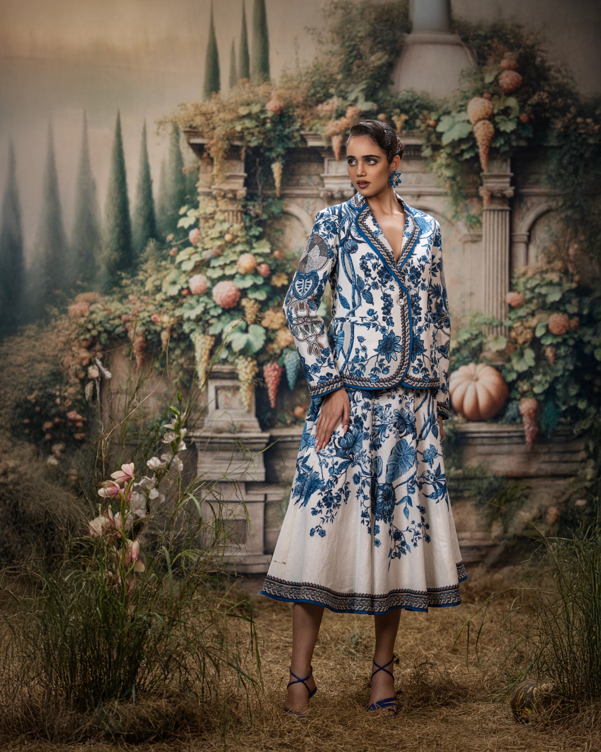 Florence : Raveena/Godiva - White/Blue