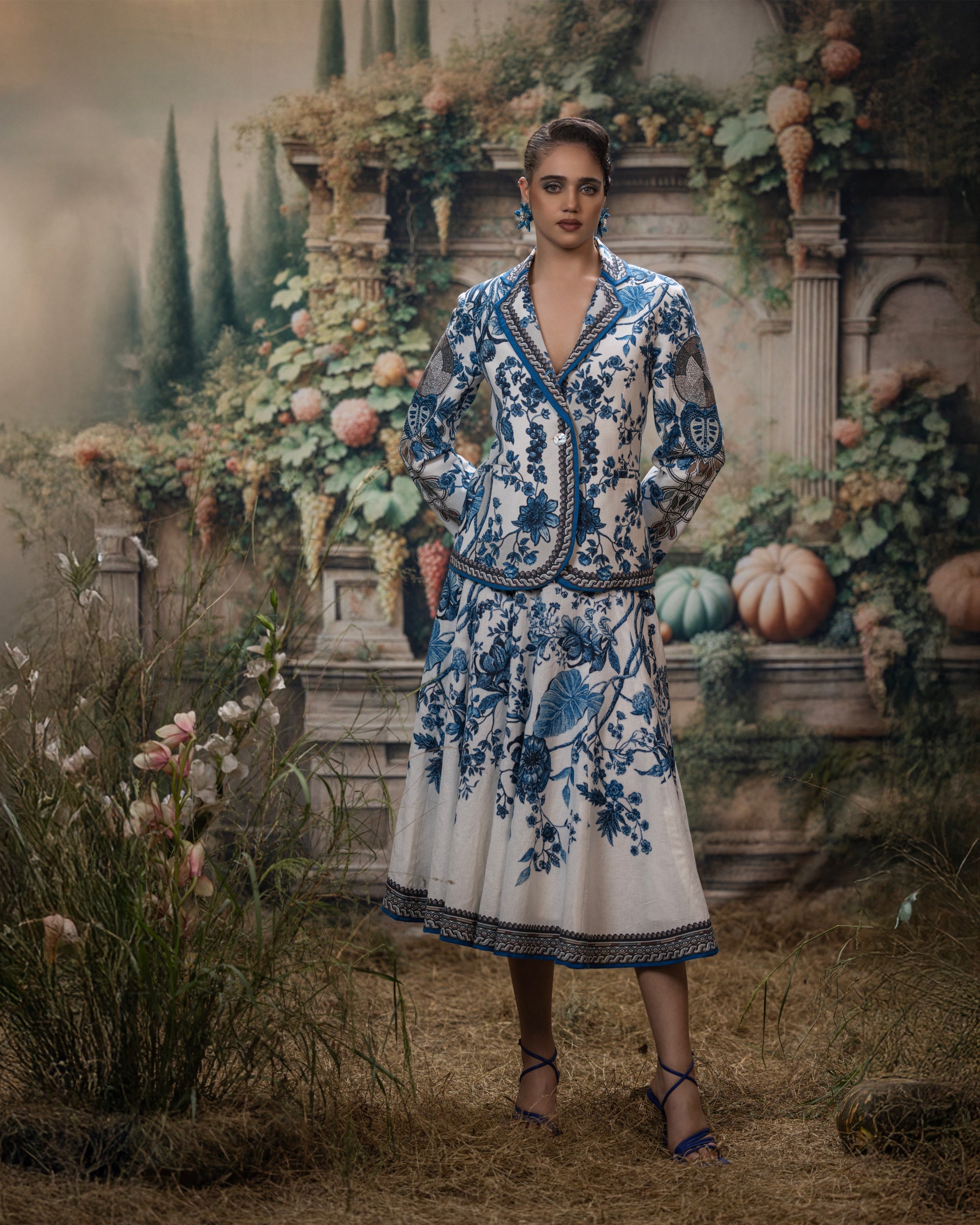 Florence : Raveena/Godiva - White/Blue