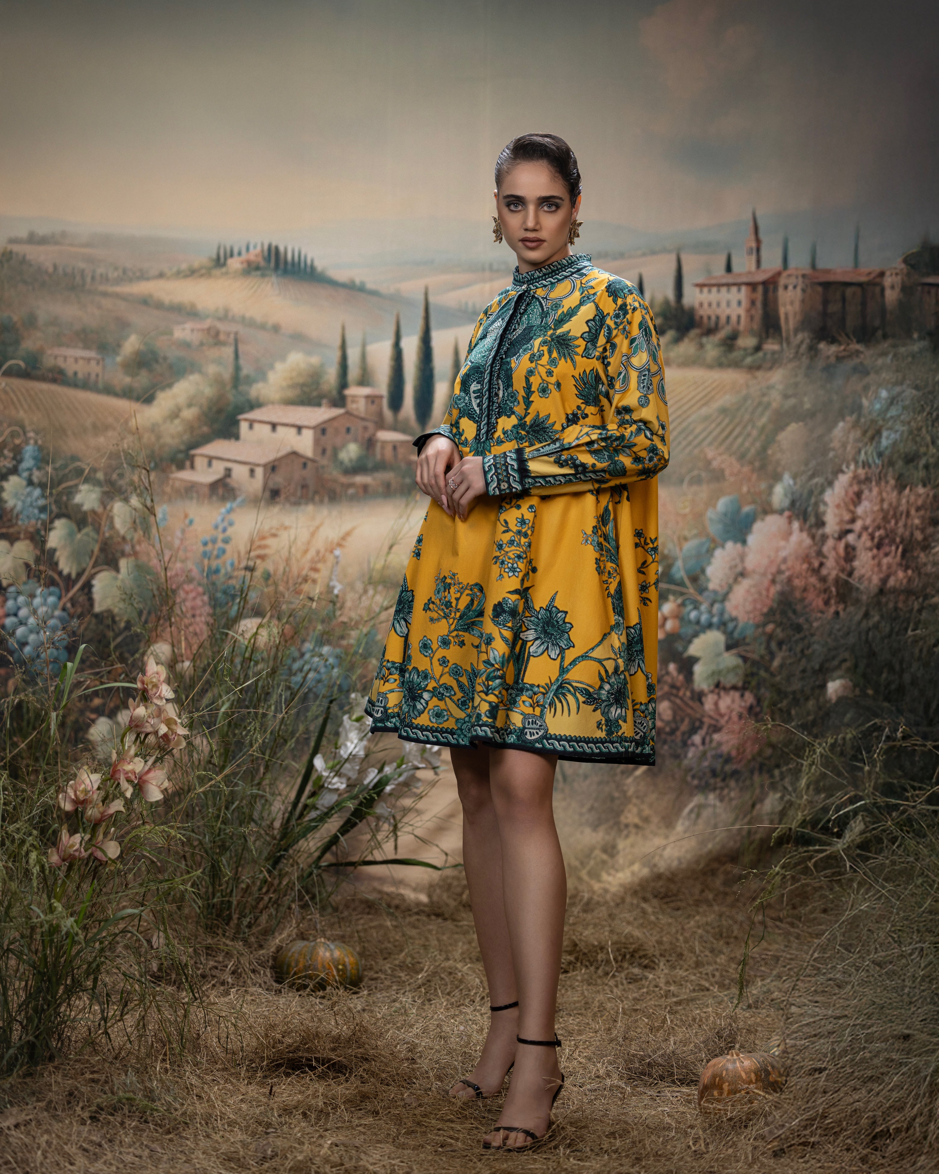 Florence : Allegra - Yellow/Jade