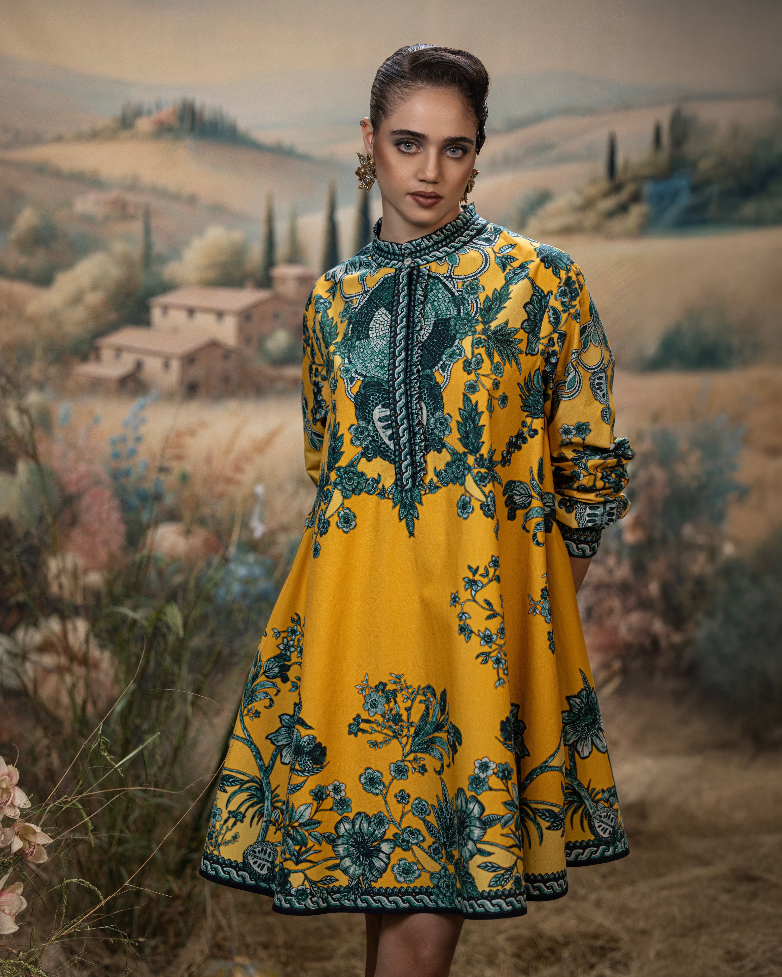 Florence : Allegra - Yellow/Jade