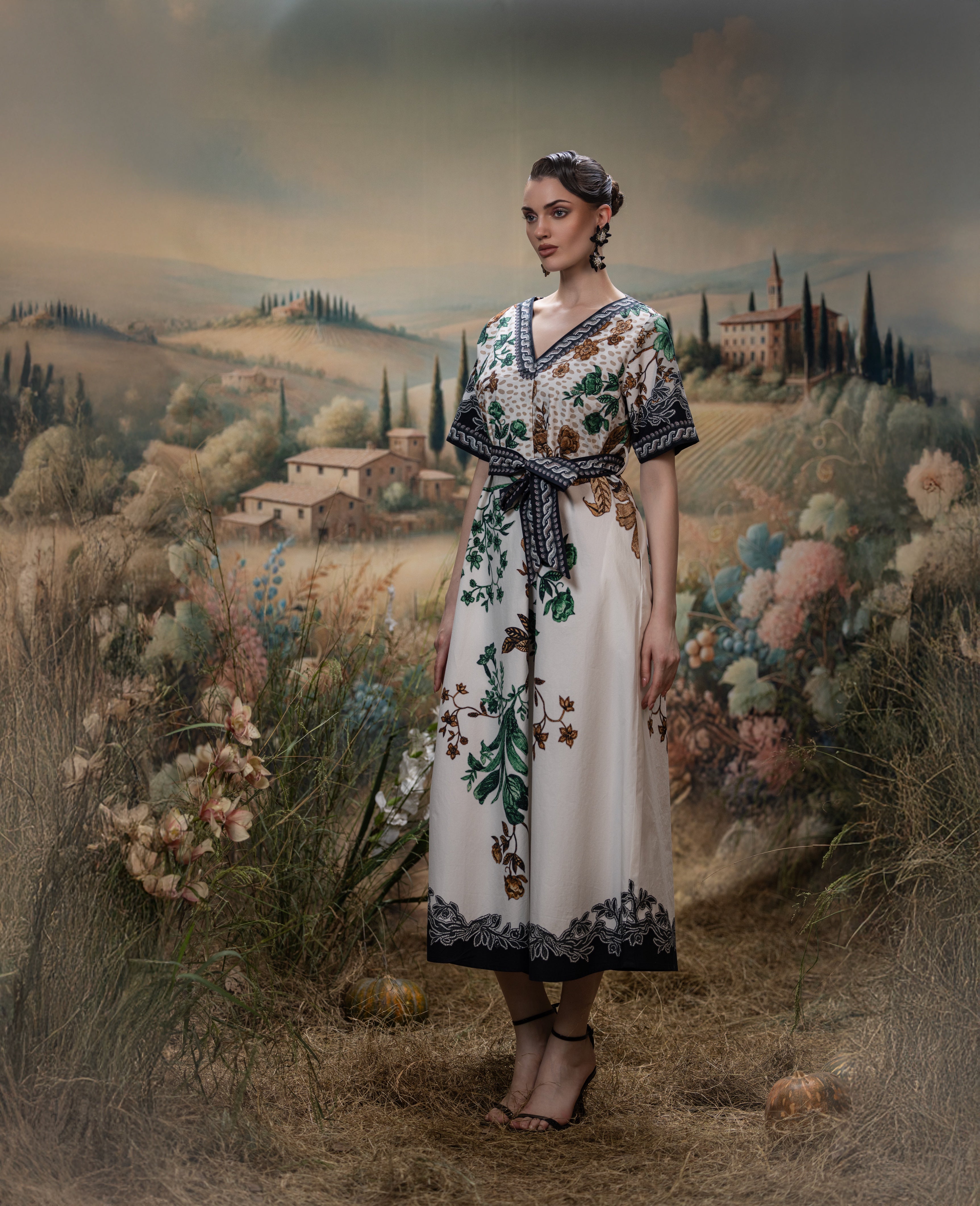 Florence : Chiara - Gold/Emerald