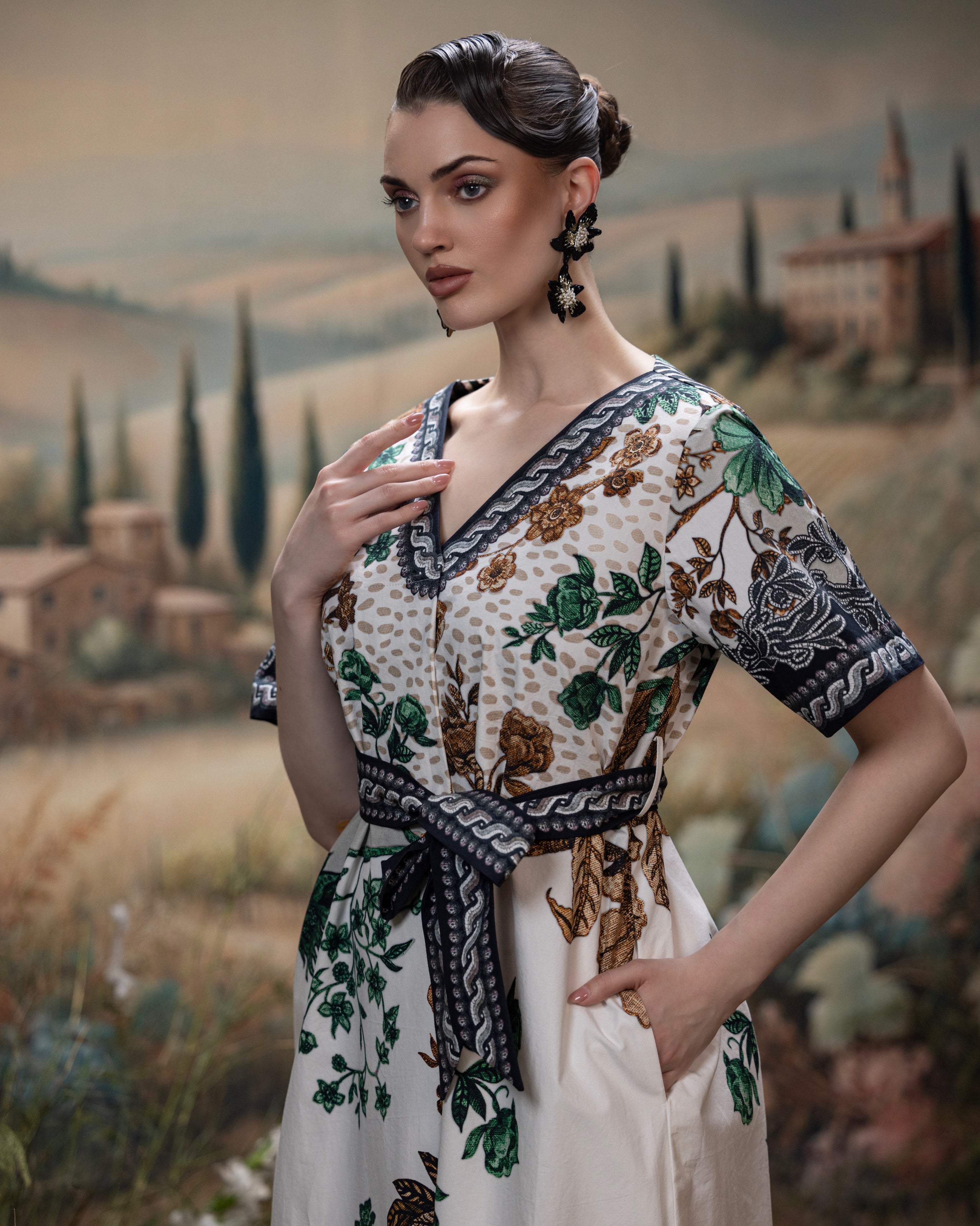 Florence : Chiara - Gold/Emerald