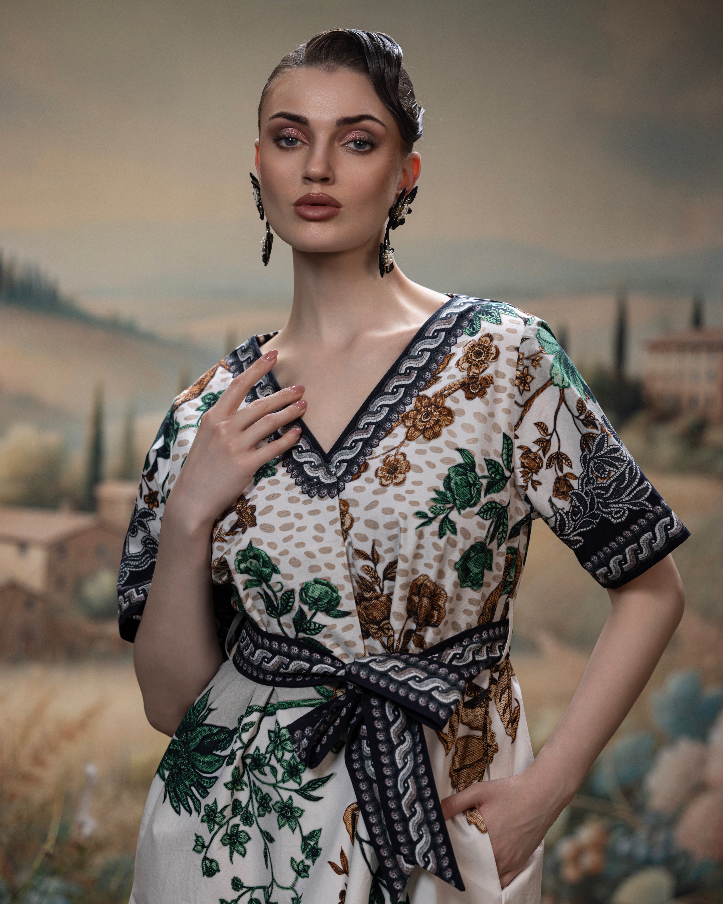 Florence : Chiara - Gold/Emerald