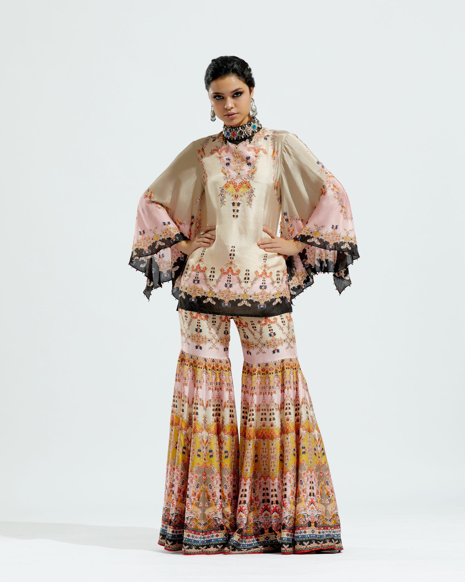Casablanca : Nylla Sharara - Beige/Blush