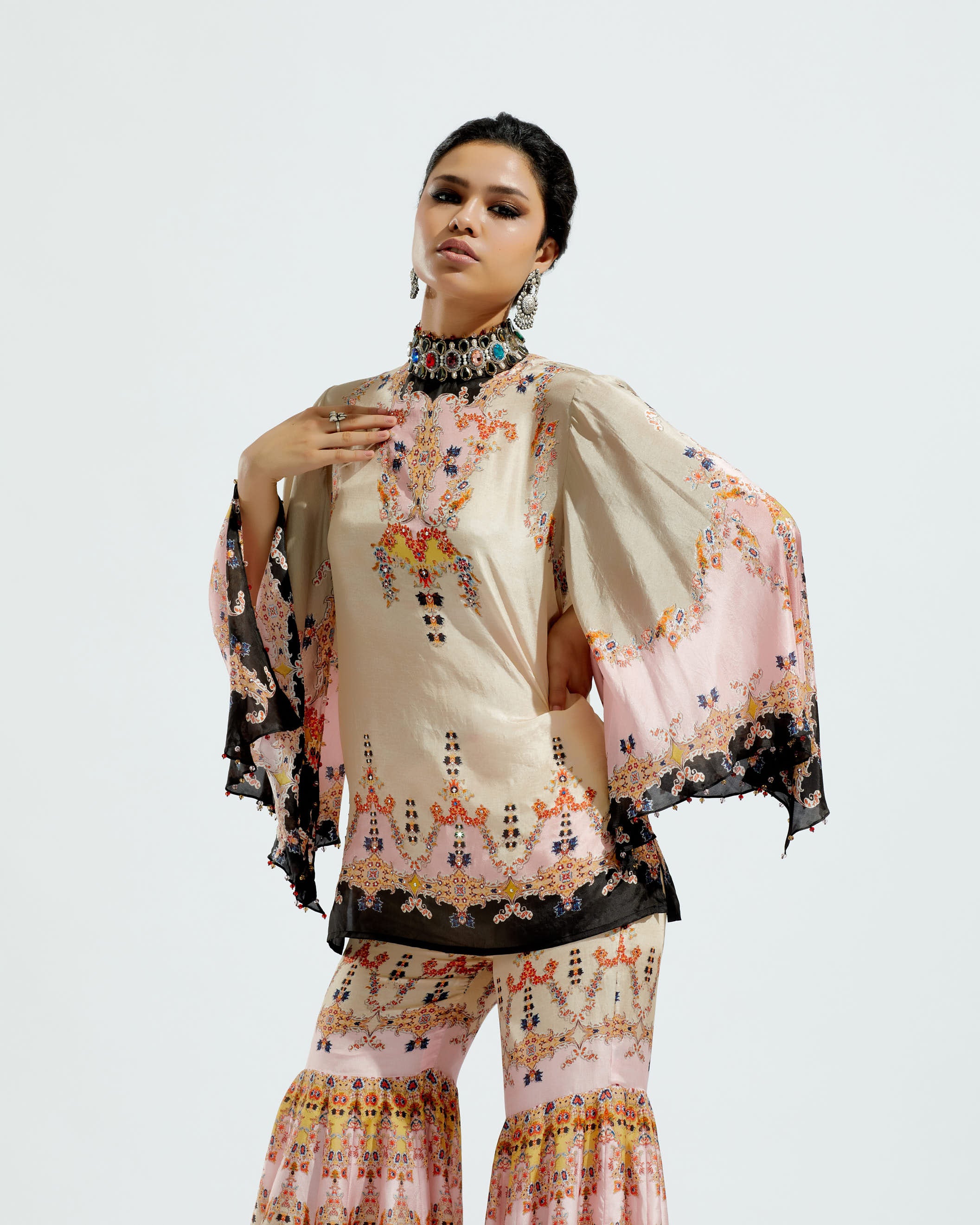 Casablanca : Nylla Sharara - Beige/Blush