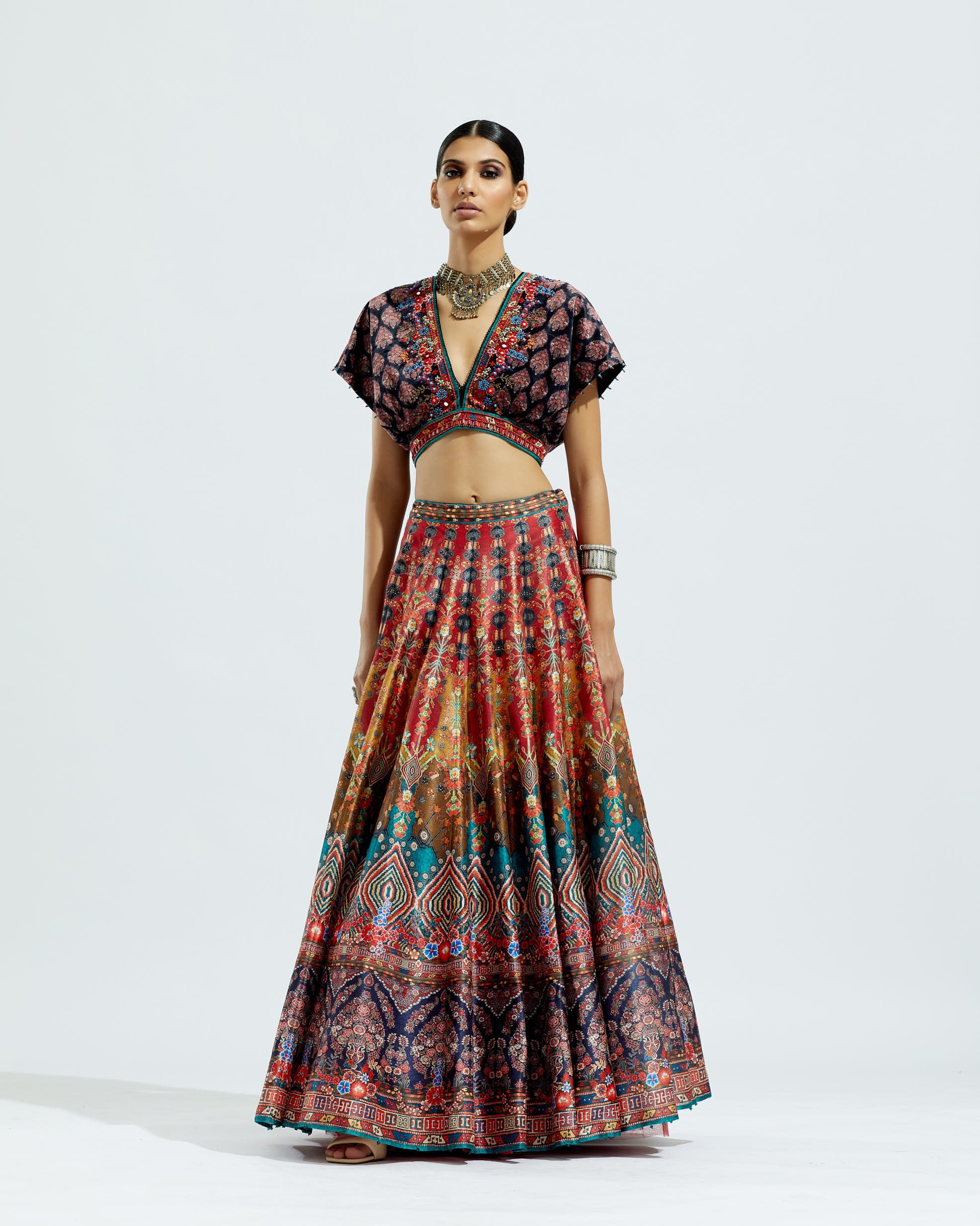 Casablanca : Neerja Leela - Red/Mustard