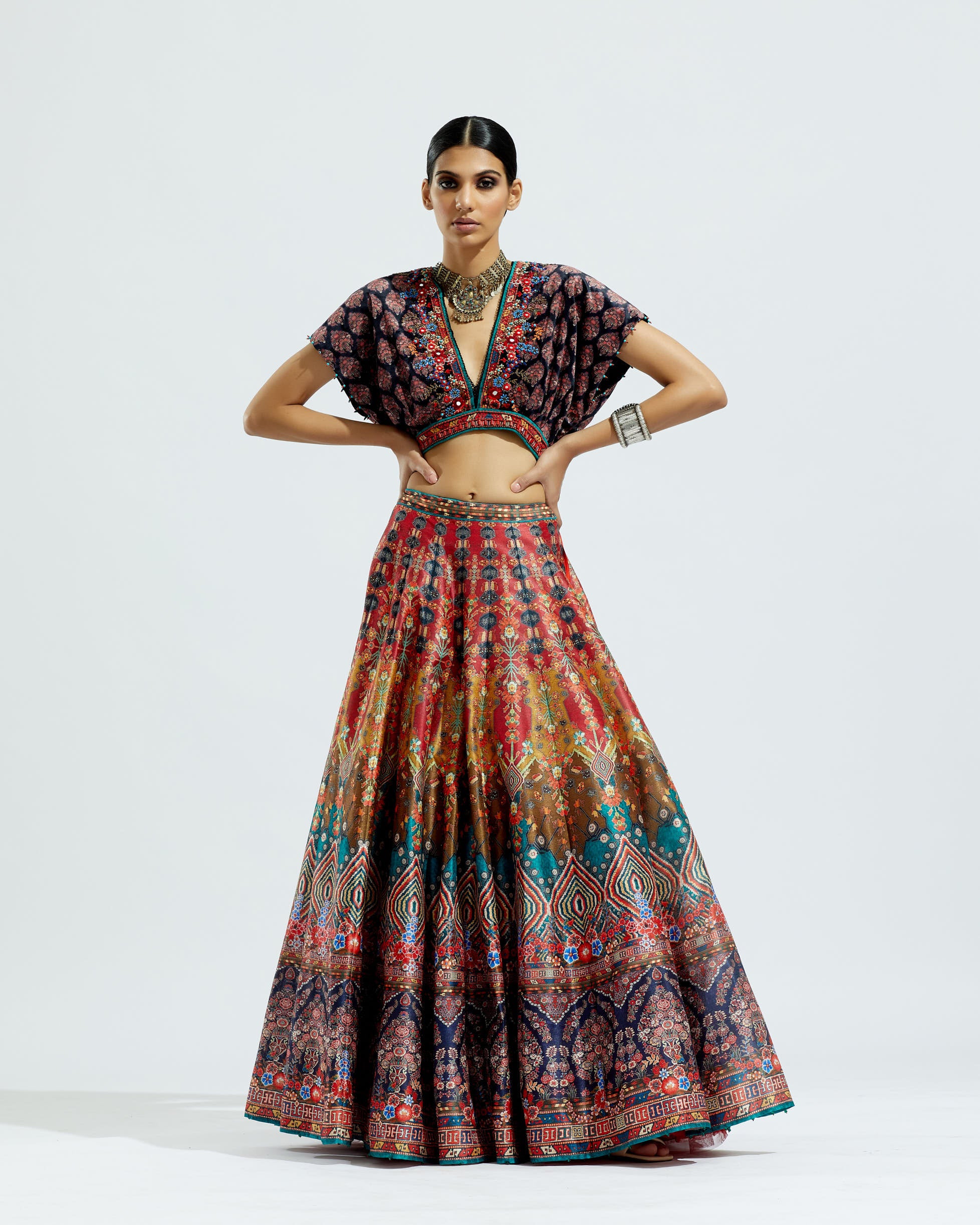 Casablanca : Neerja Leela - Red/Mustard