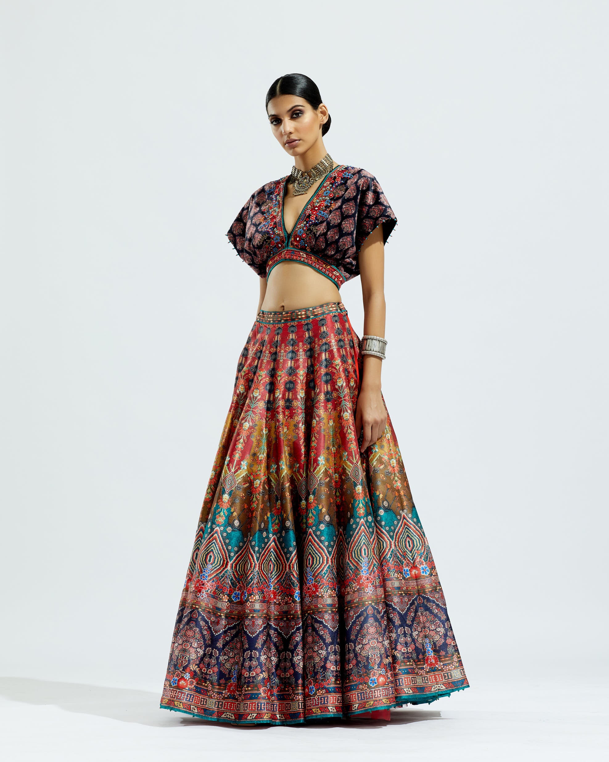 Casablanca : Neerja Leela - Red/Mustard