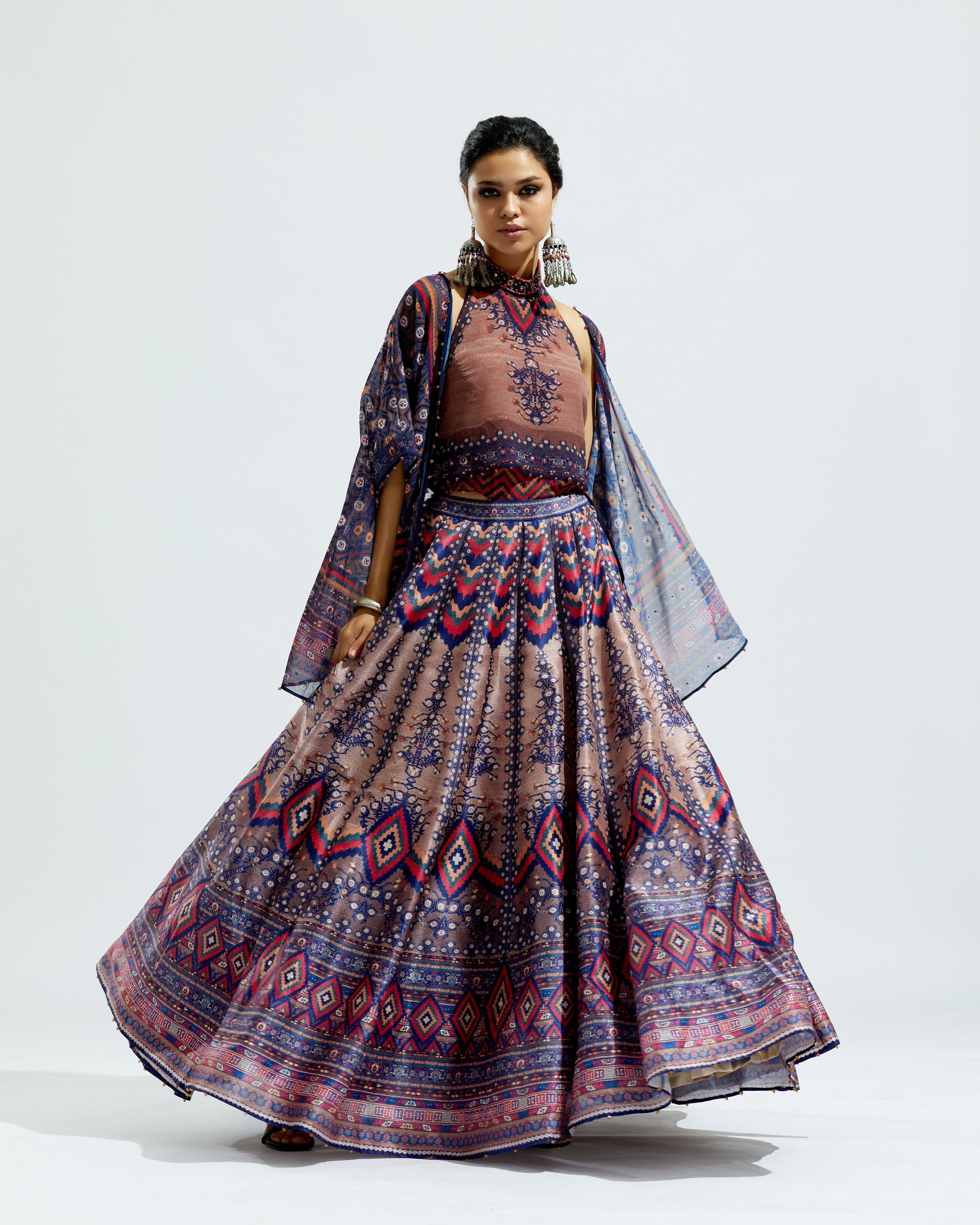 Casablanca : Hanoi Leela - Brown/Navy