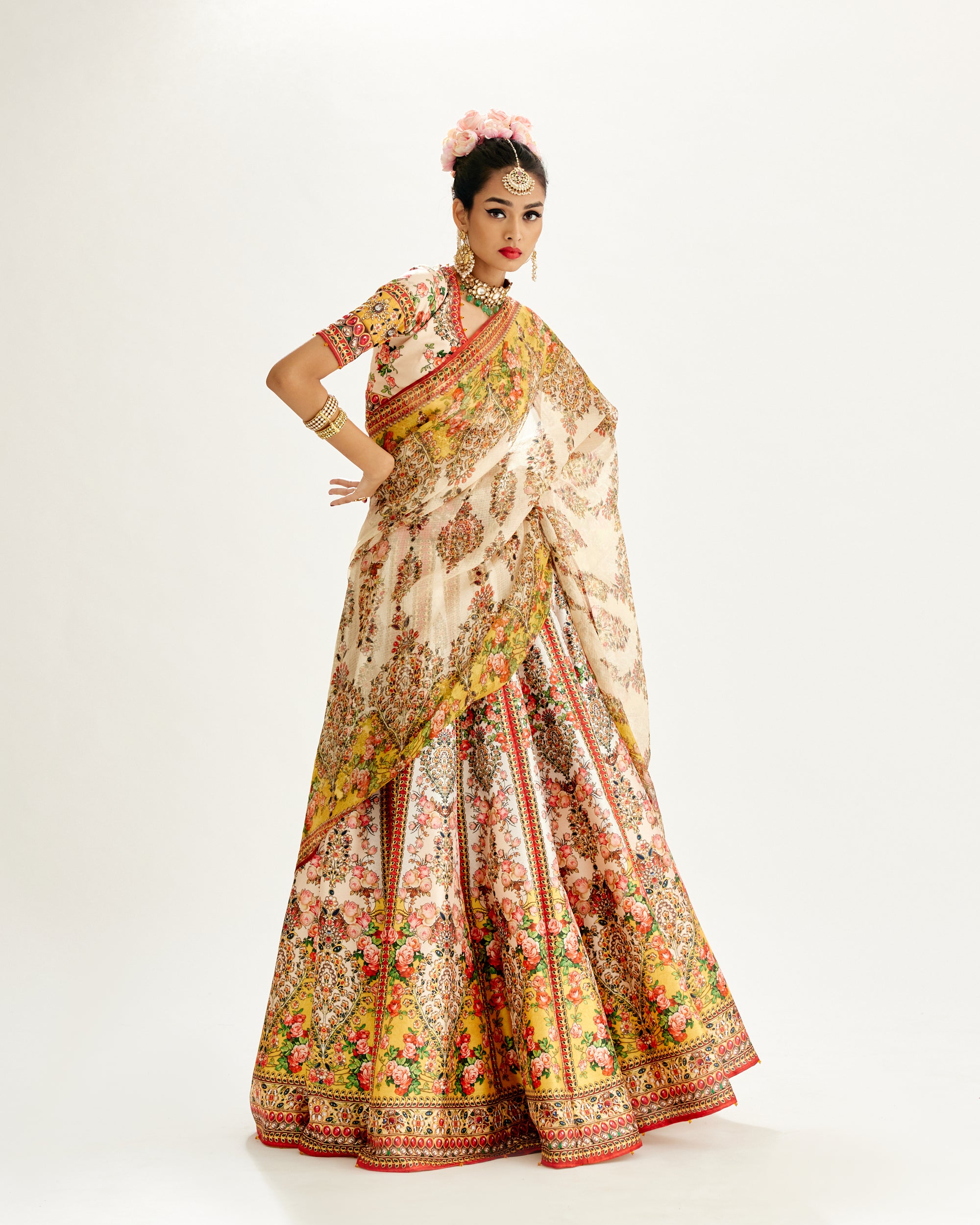 Pakeezah : Leela - Ivory/Mustard