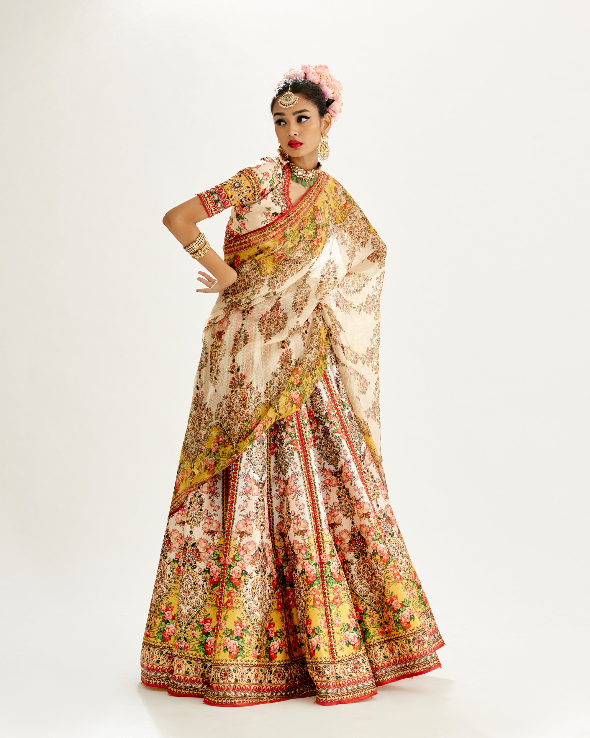 Pakeezah : Leela - Ivory/Mustard