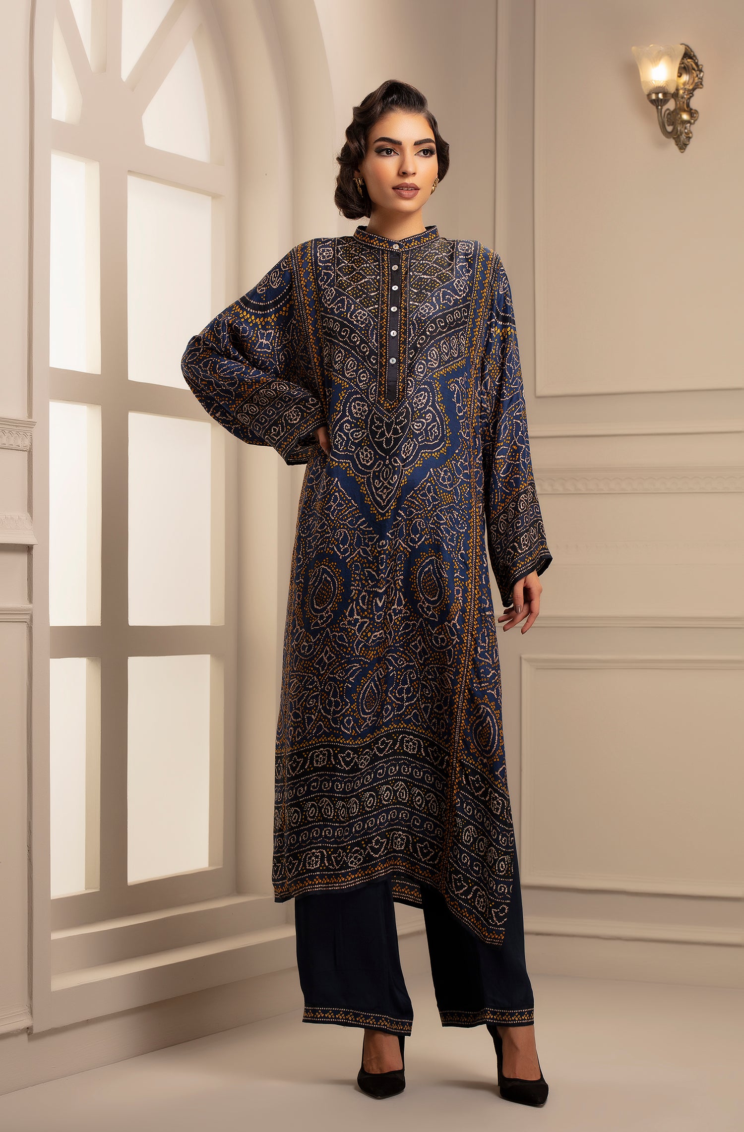 Bandhej : Ghazala Blue + Paloma