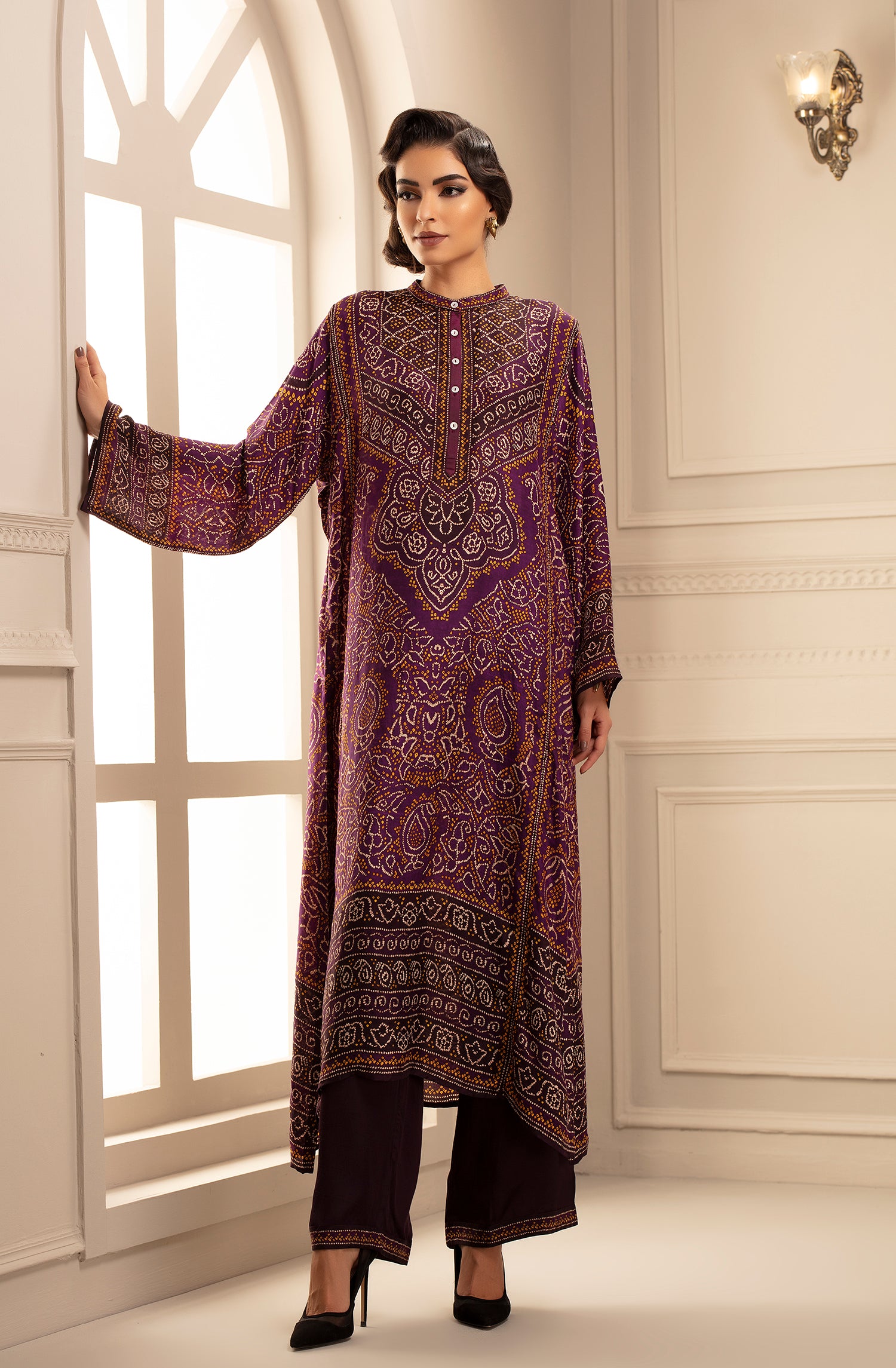 Bandhej : Ghazala Purple + Paloma