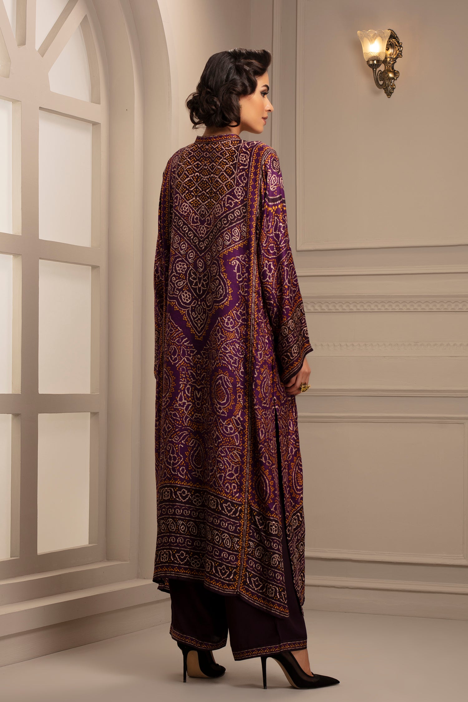 Bandhej : Ghazala Purple + Paloma