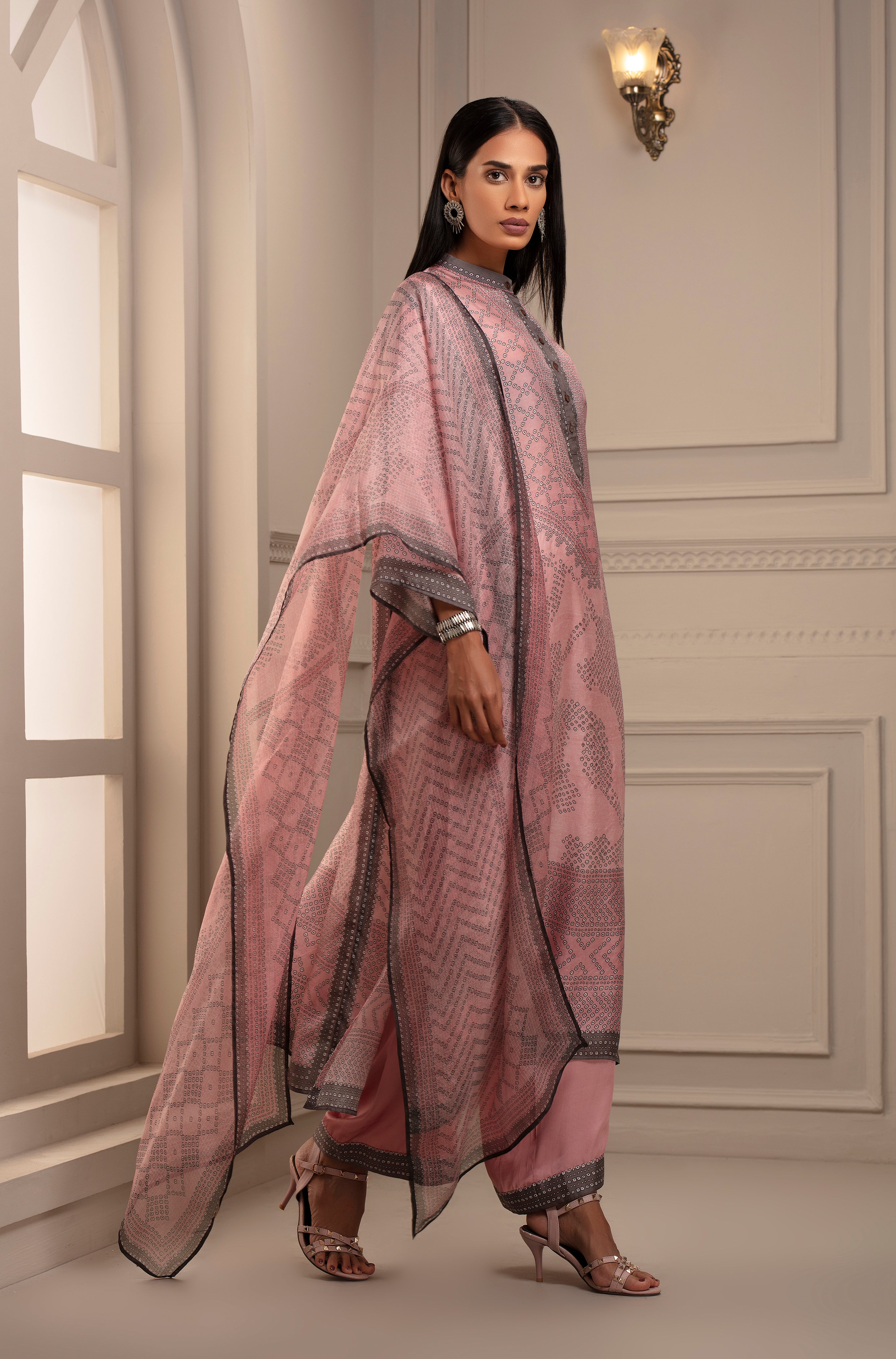 Beendi : Ghazala stole set Blush