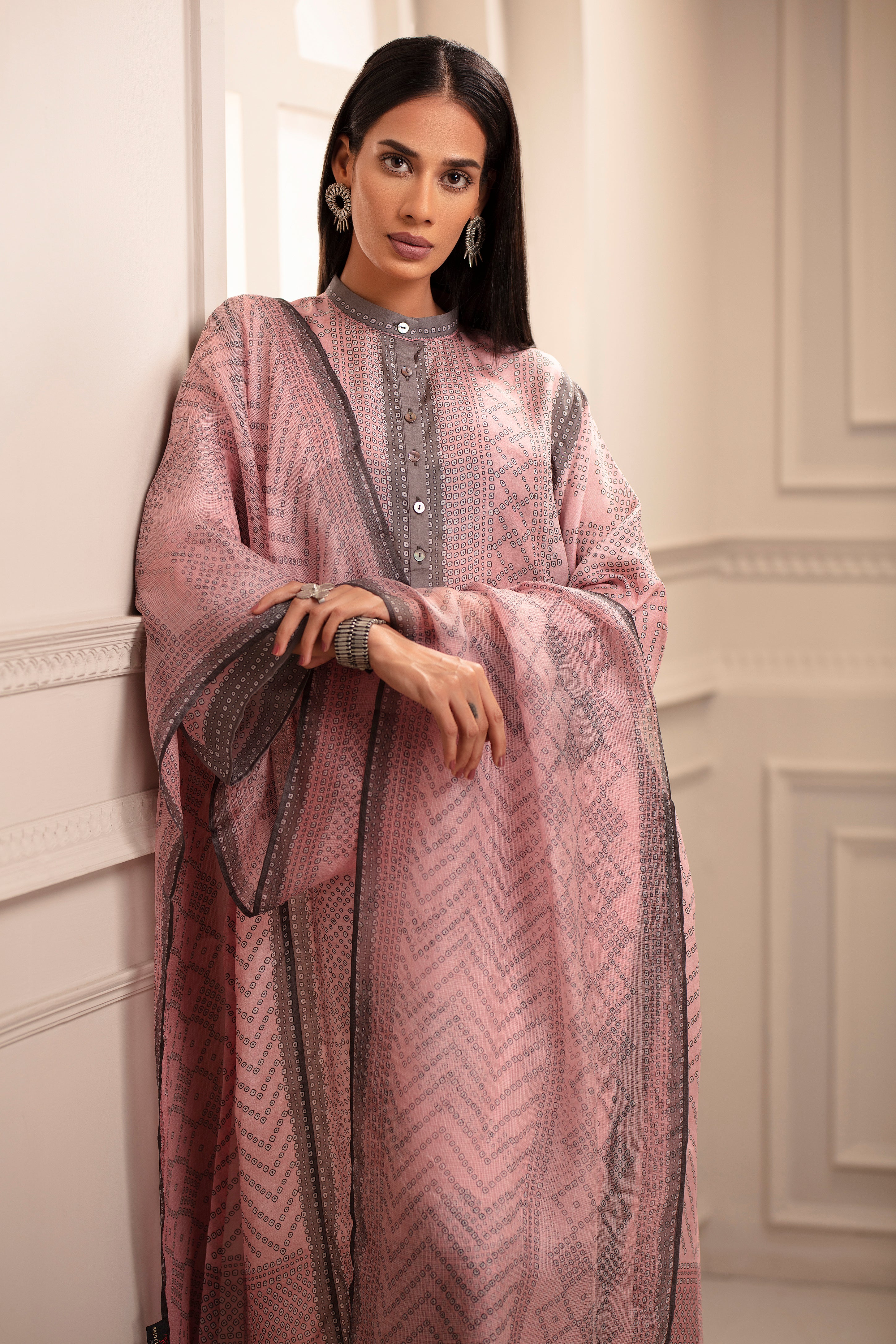 Beendi : Ghazala stole set Blush