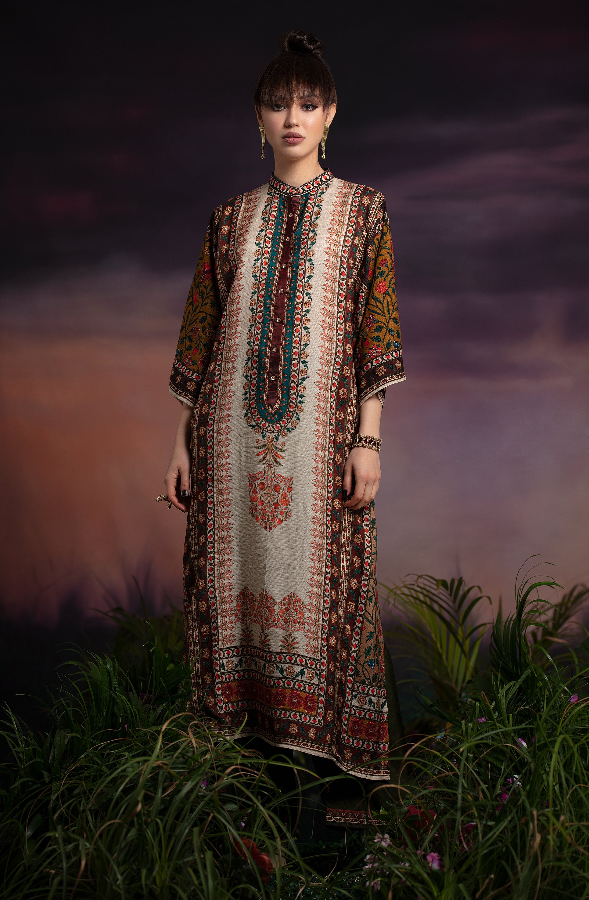 Calico Ghazala : Ivory