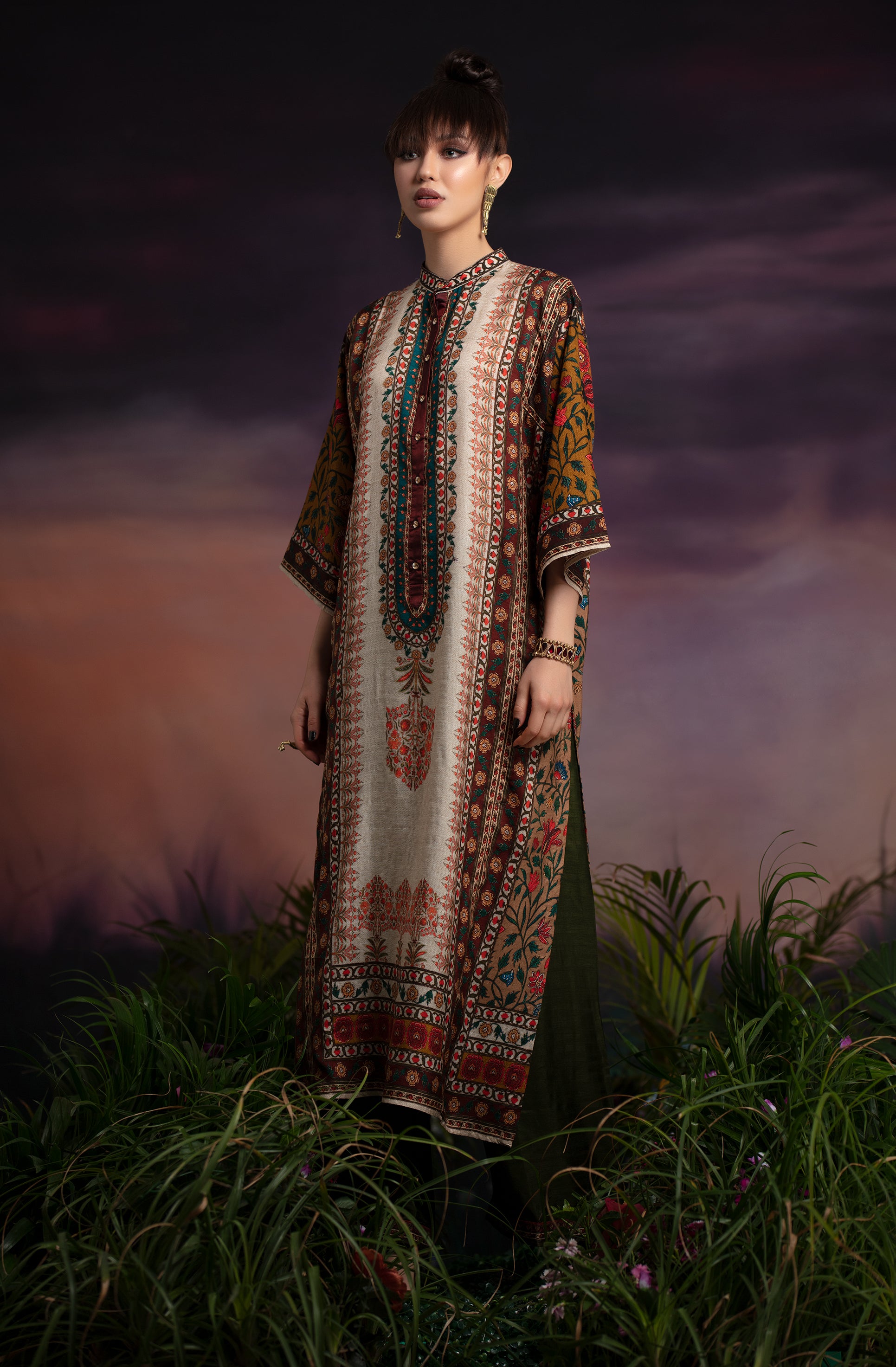 Calico Ghazala : Ivory