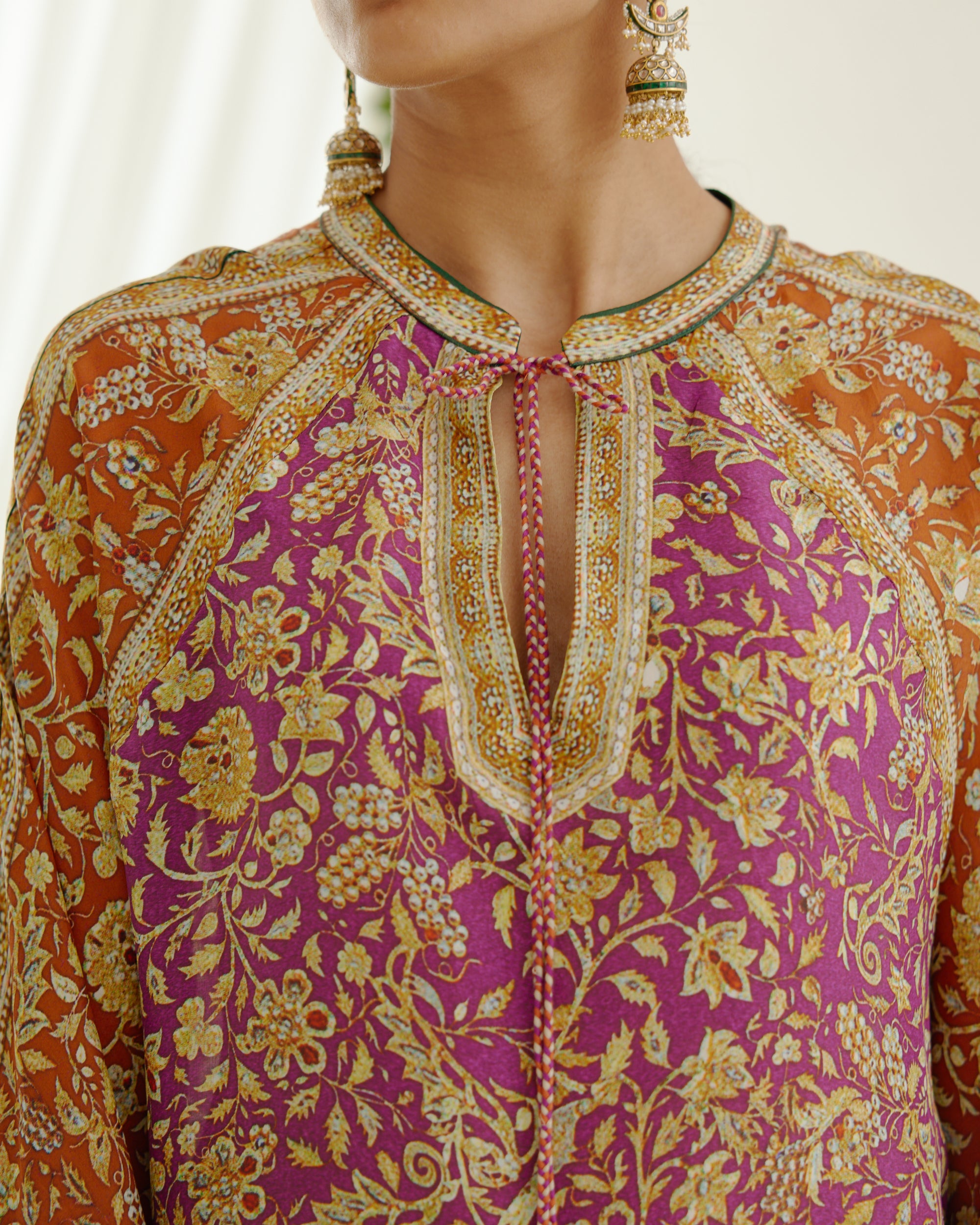 Vrindavan : Ramona - Majenta/Rust