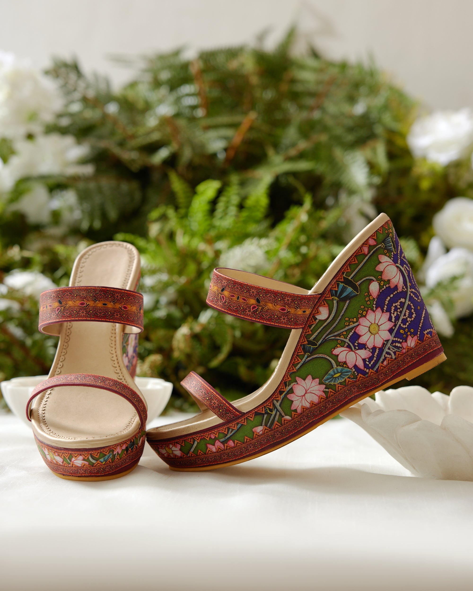 Vrindavan Wedge Green/Purple – Rajdeep Ranawat - Main Image