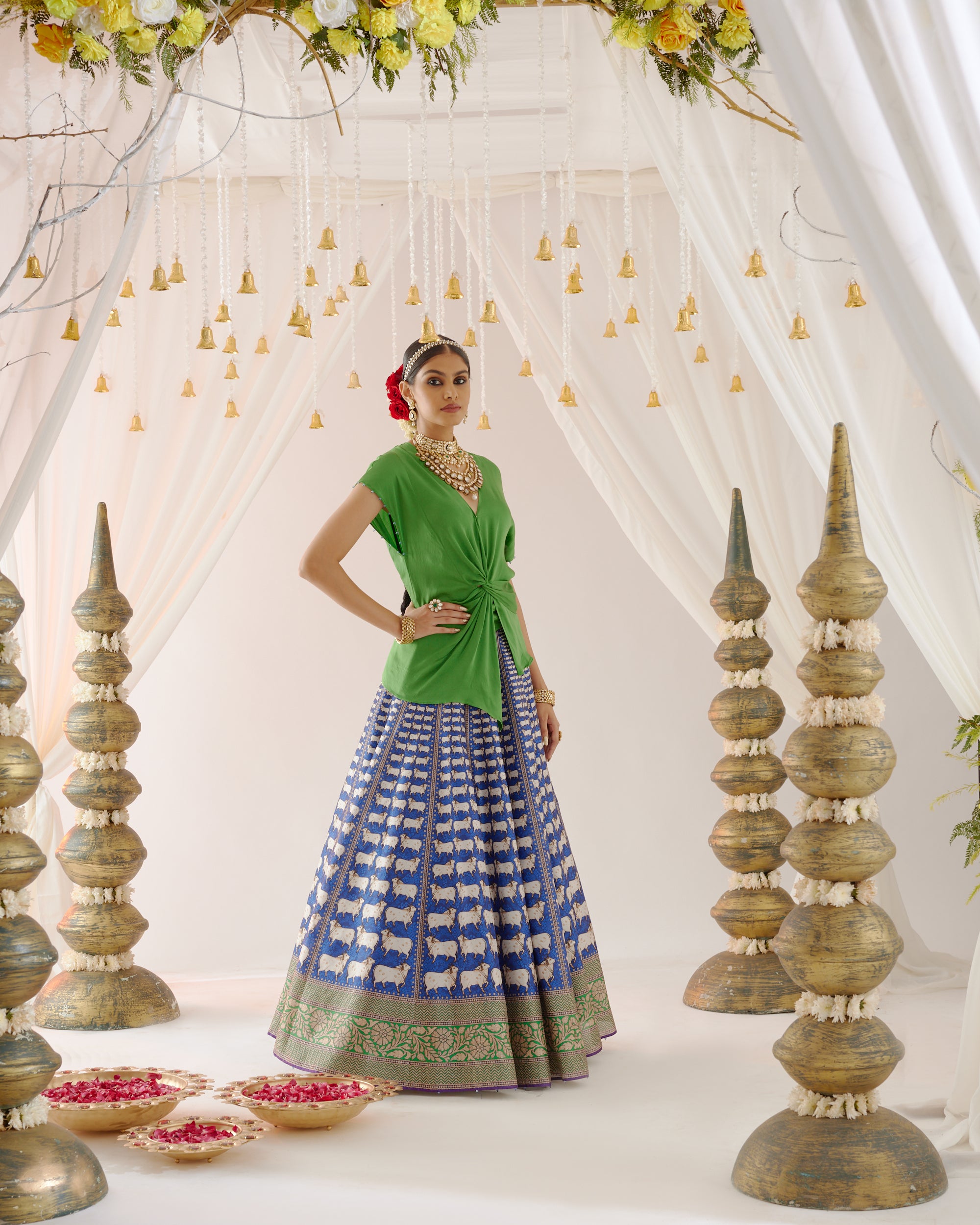 Vrindavan : Diksha Leela - Green/Blue