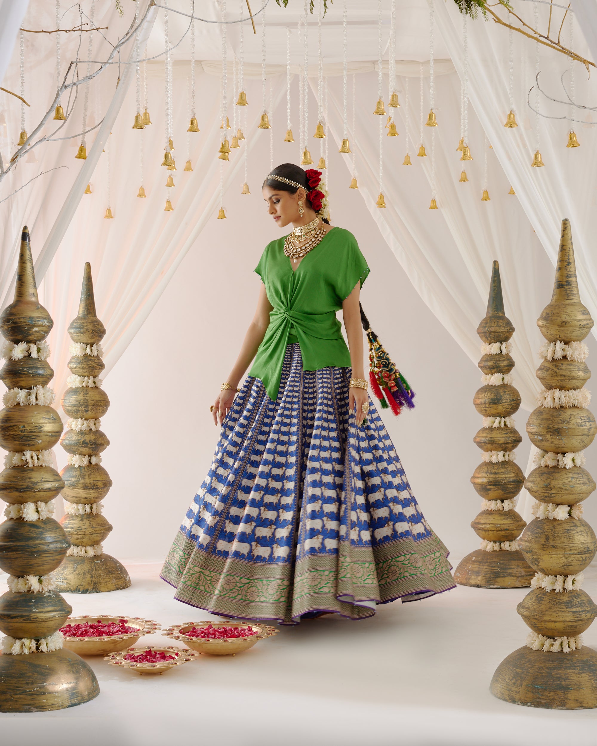 Vrindavan : Diksha Leela - Green/Blue