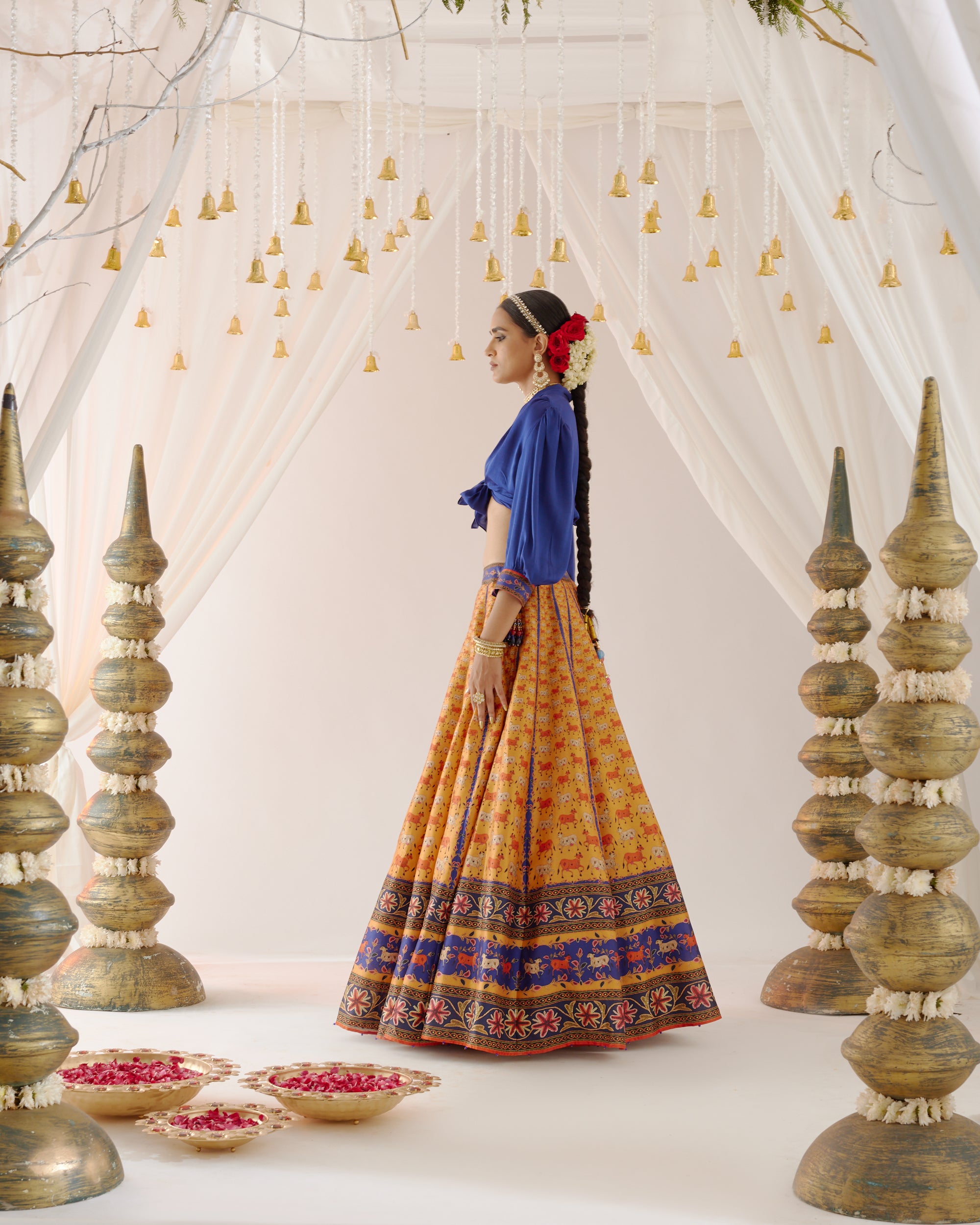 Vrindavan : Rubali Leela - Blue/Mustard