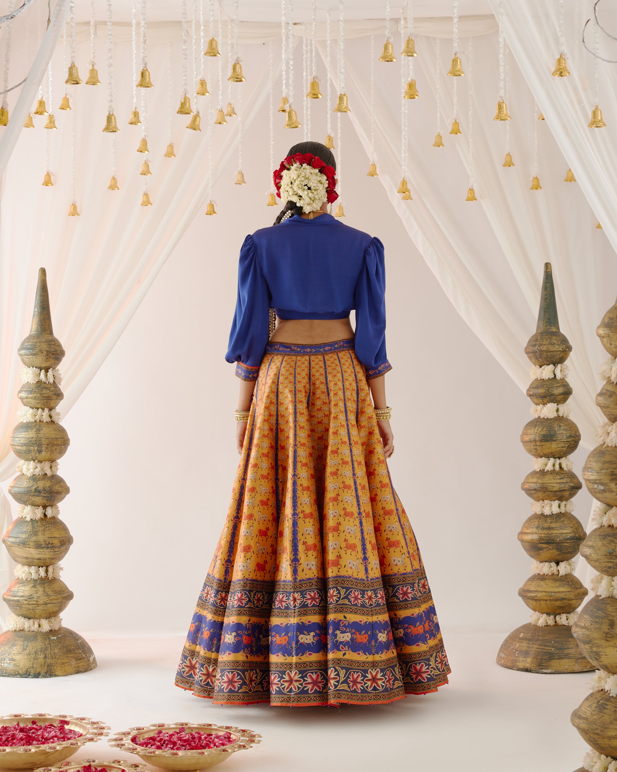 Vrindavan : Rubali Leela - Blue/Mustard
