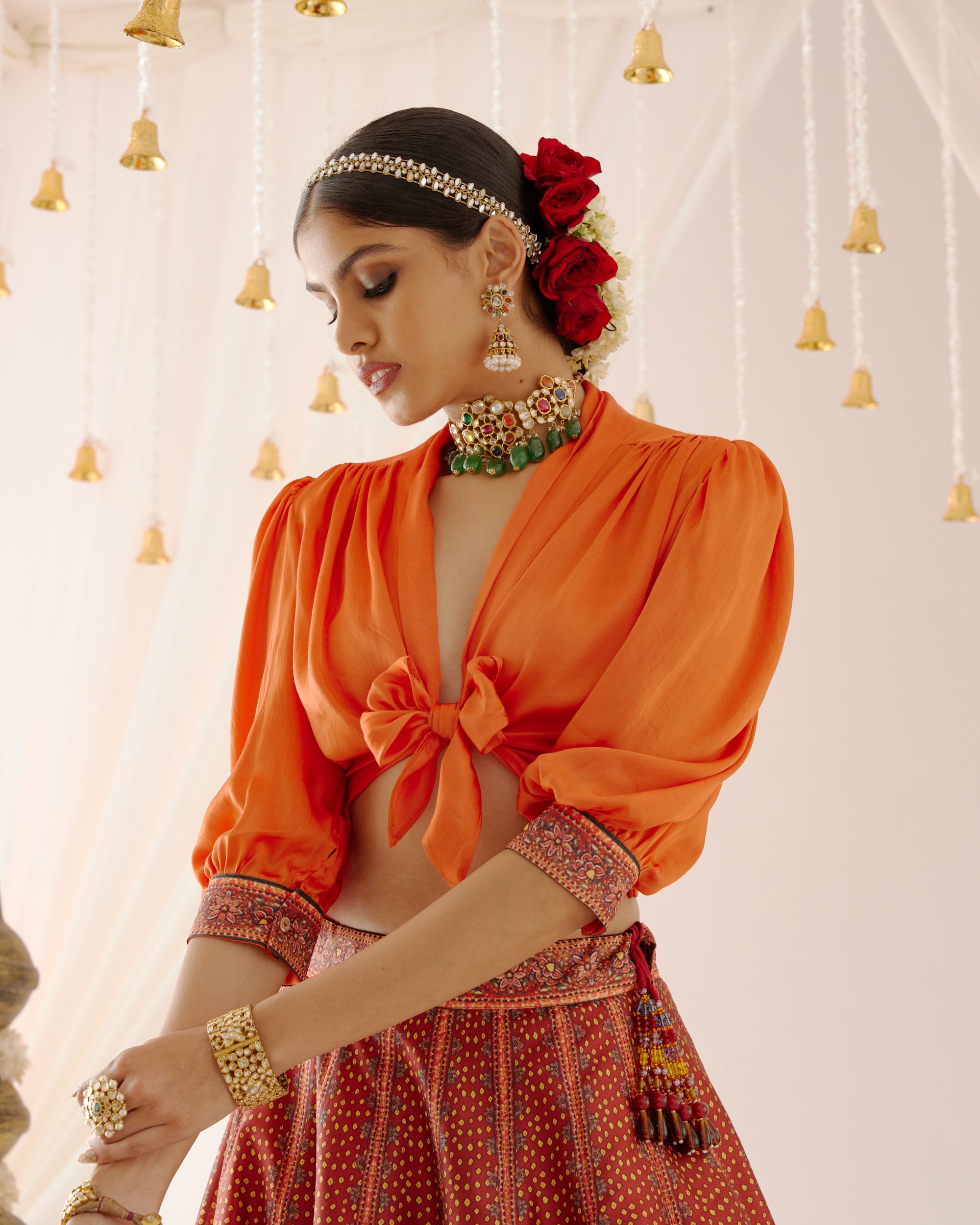Vrindavan : Rubali Leela - Rust/Maroon