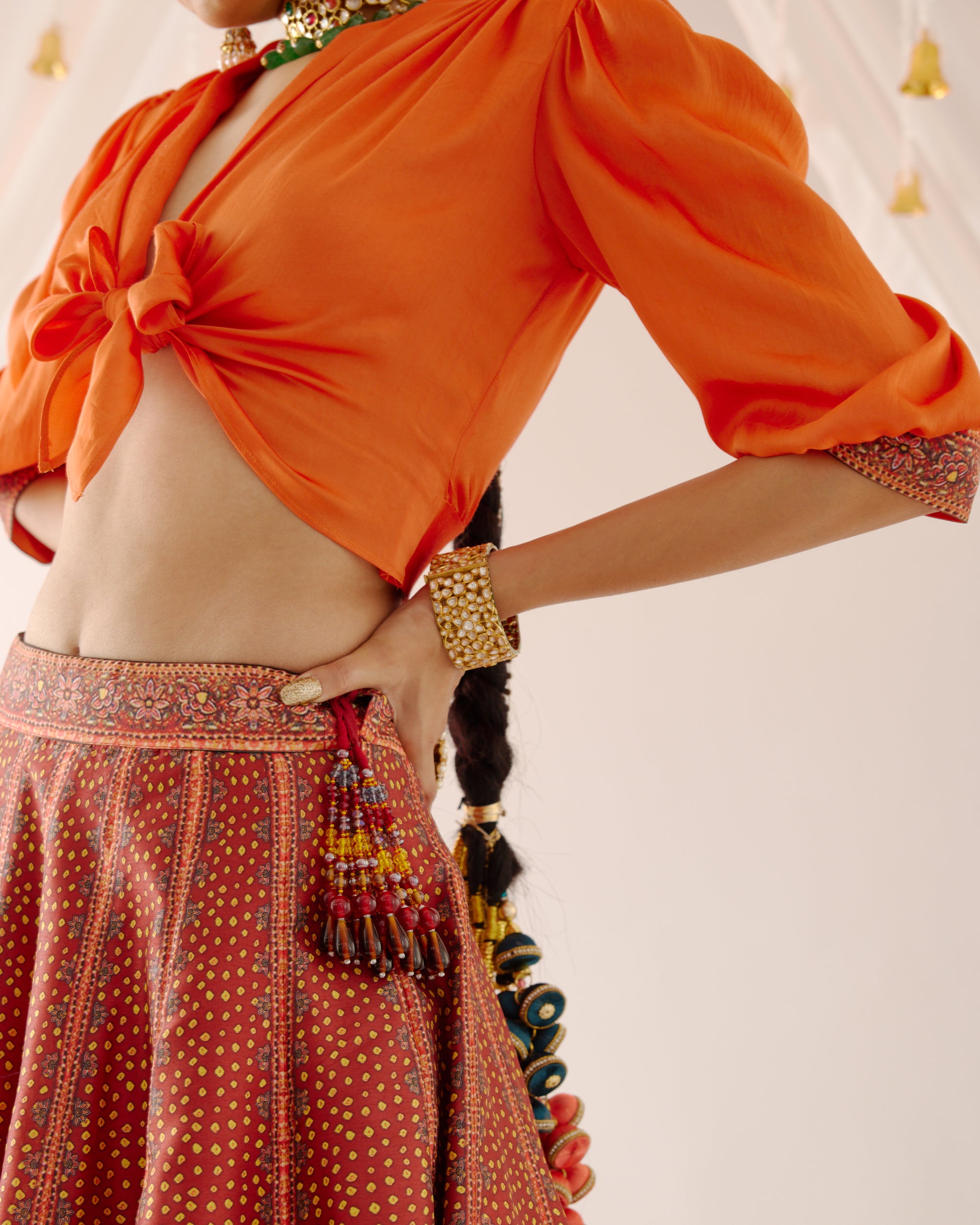 Vrindavan : Rubali Leela - Rust/Maroon