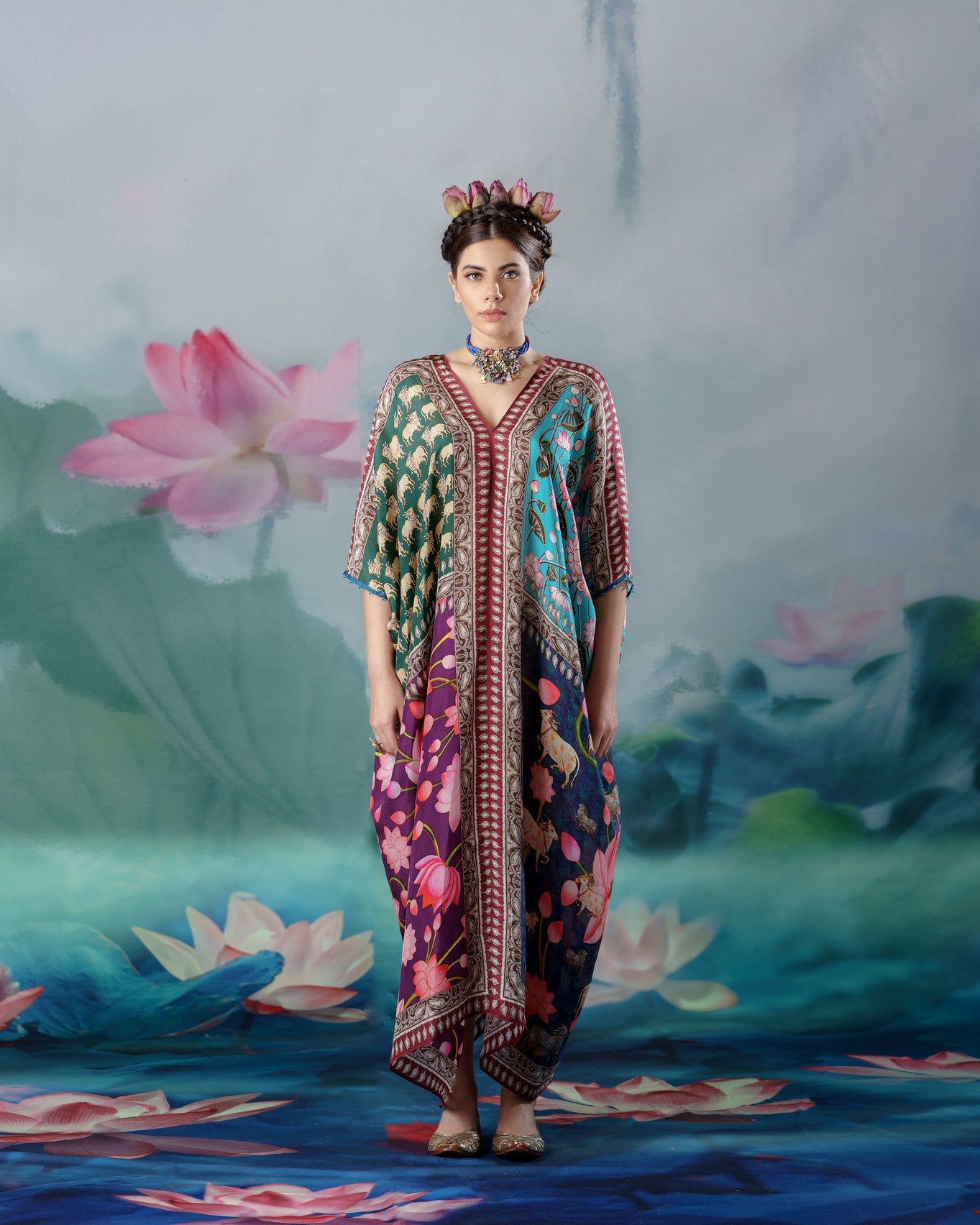 Pichwai : Majida - Jade Purple