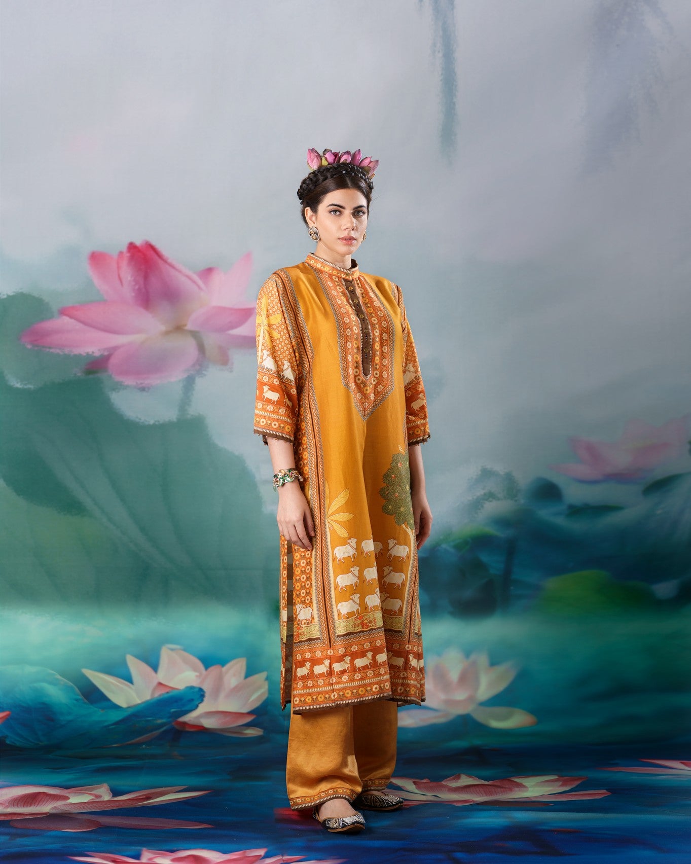 Pichwai : Ghazala - Mustard