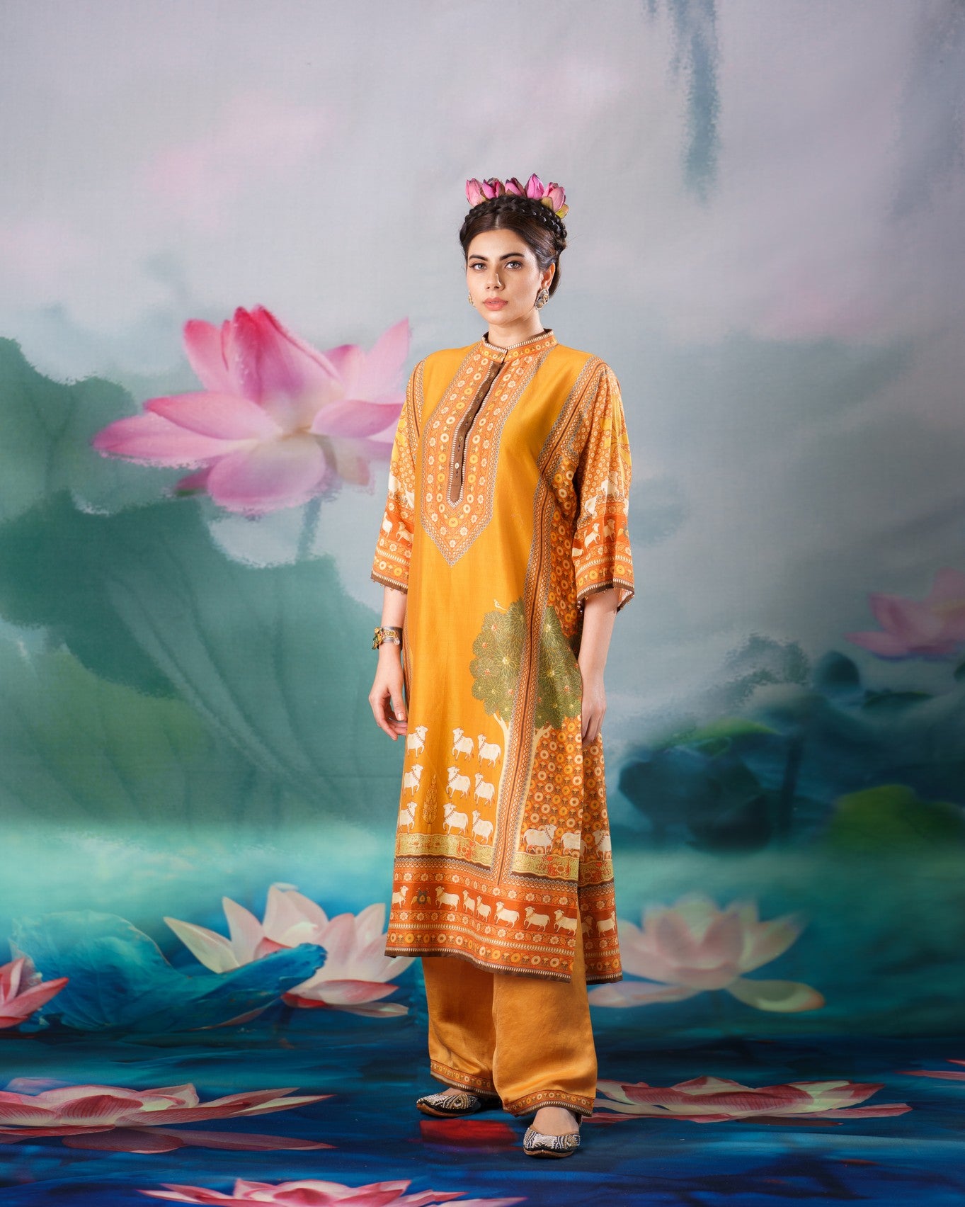 Pichwai : Ghazala - Mustard