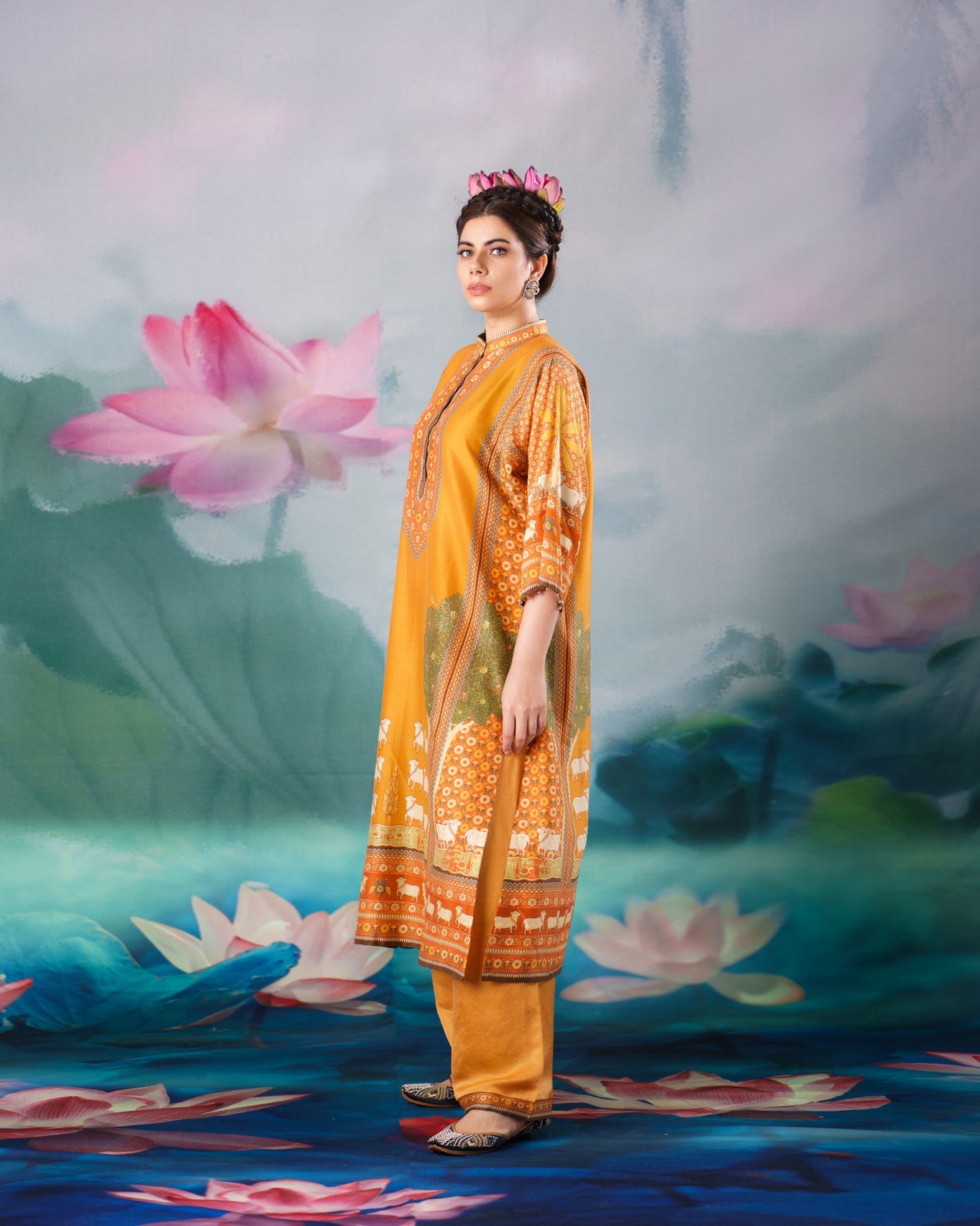 Pichwai : Ghazala - Mustard