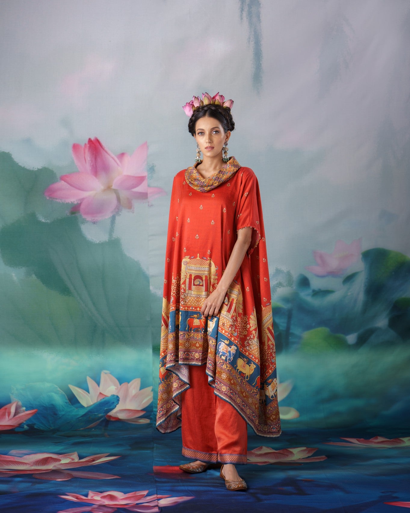 Pichwai : Lavanya - Rouge