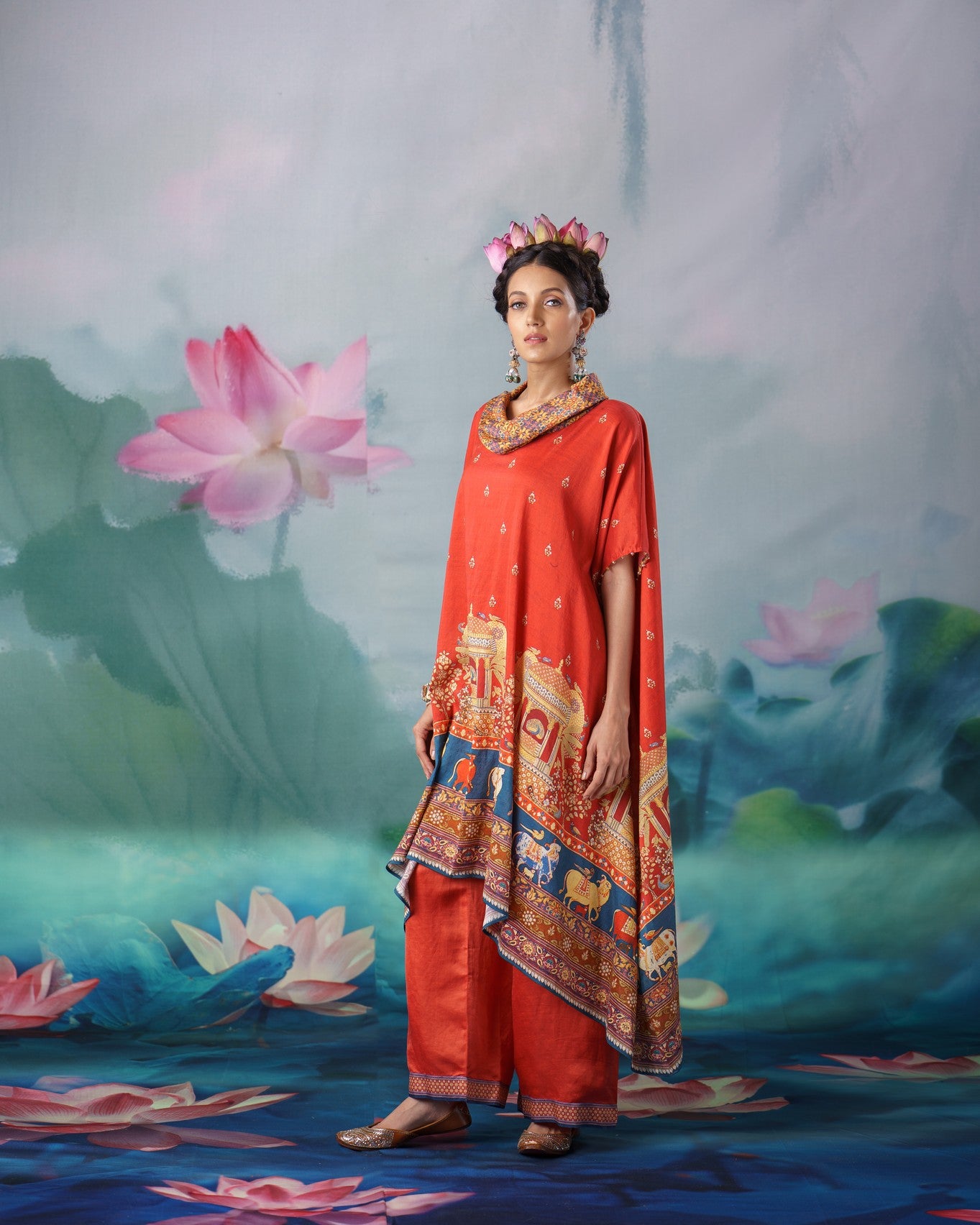 Pichwai : Lavanya - Rouge
