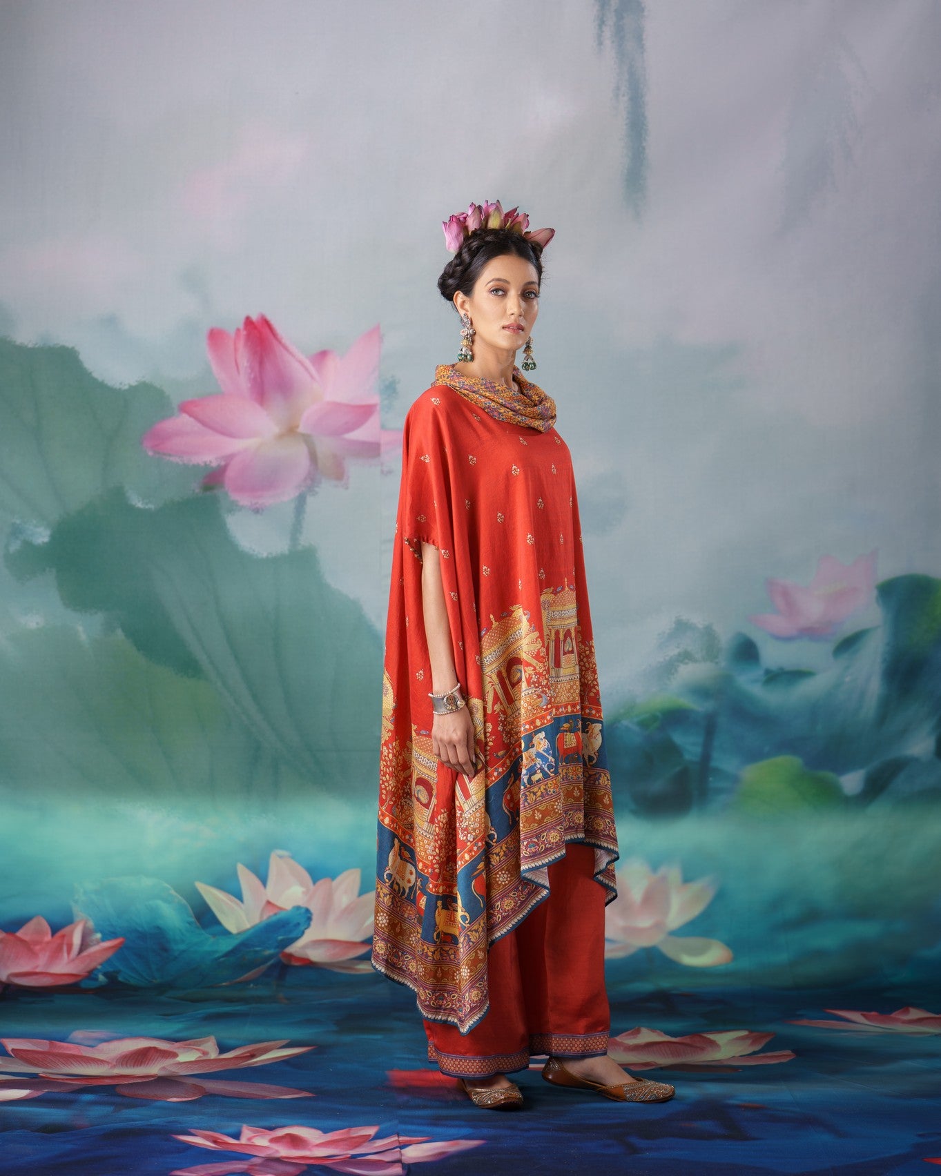 Pichwai : Lavanya - Rouge