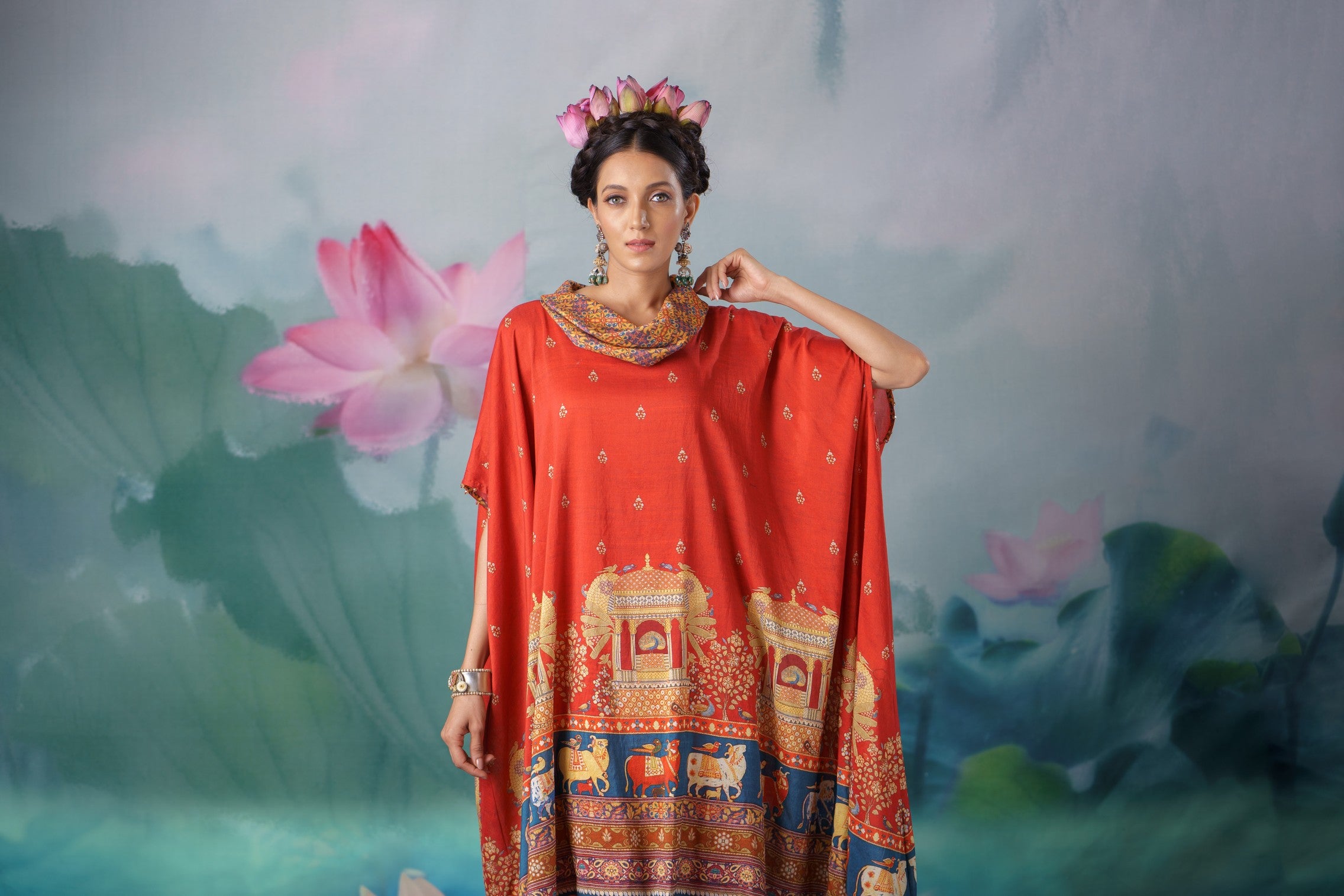 Pichwai : Lavanya - Rouge