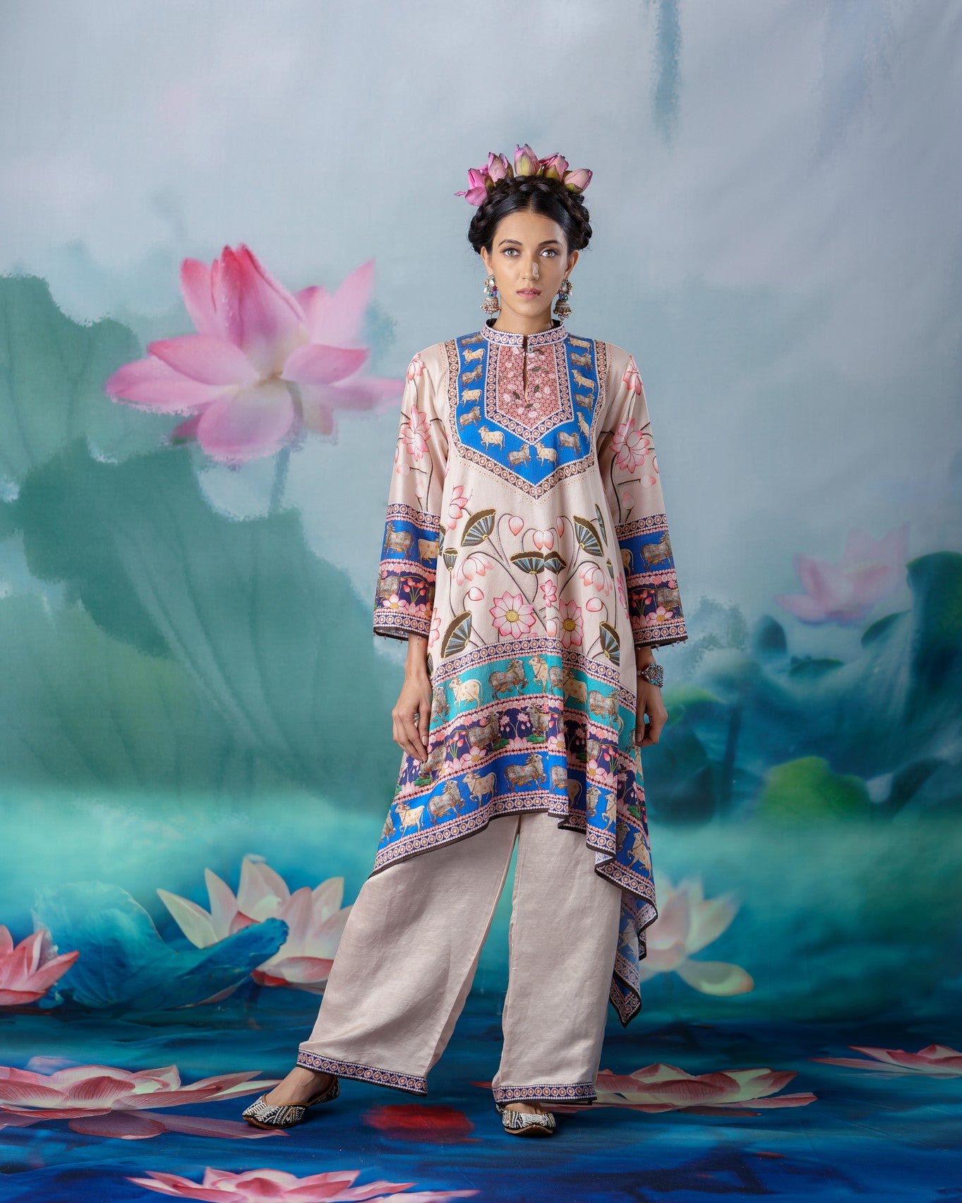 Pichwai : Navya - Beige