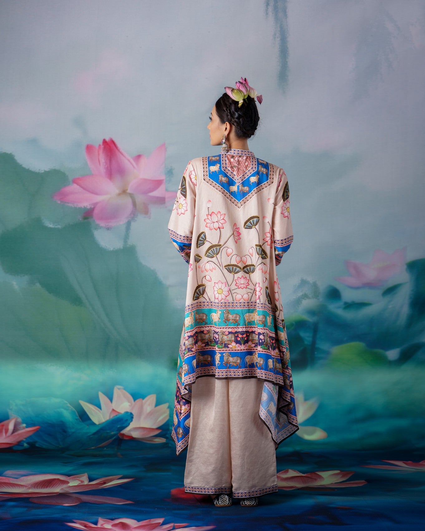Pichwai : Navya - Beige