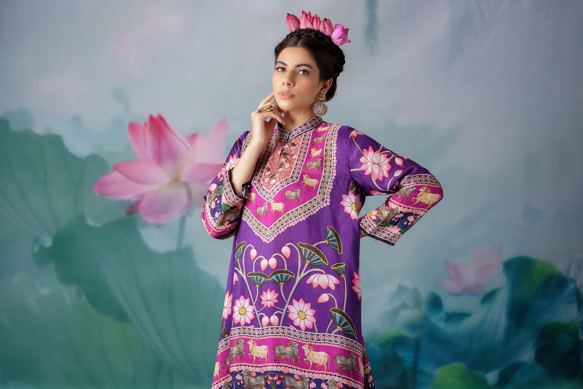 Pichwai : Navya - Purple