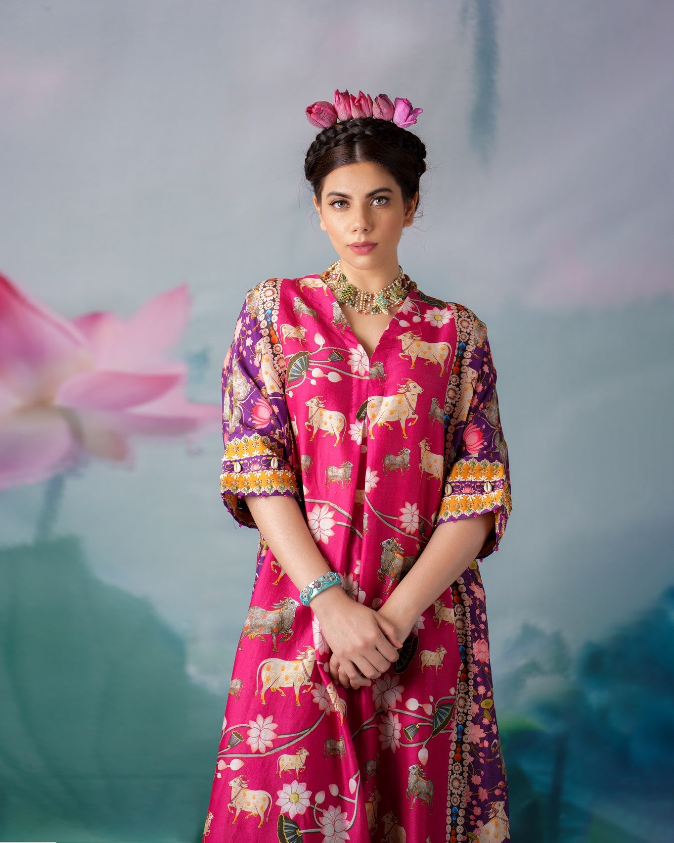 Pichwai : Banera - Fuchsia