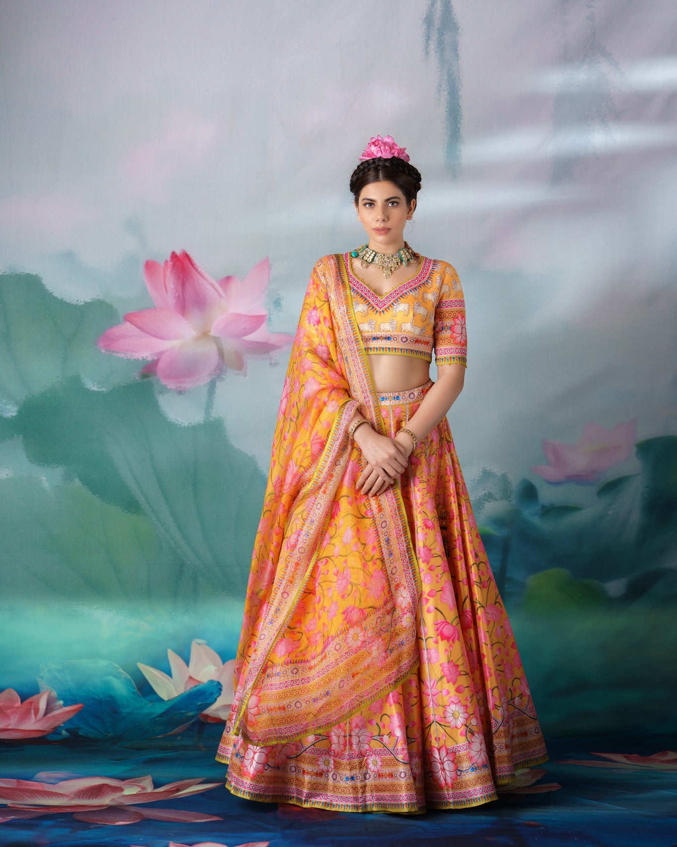 Pichwai : Leela - Mustard