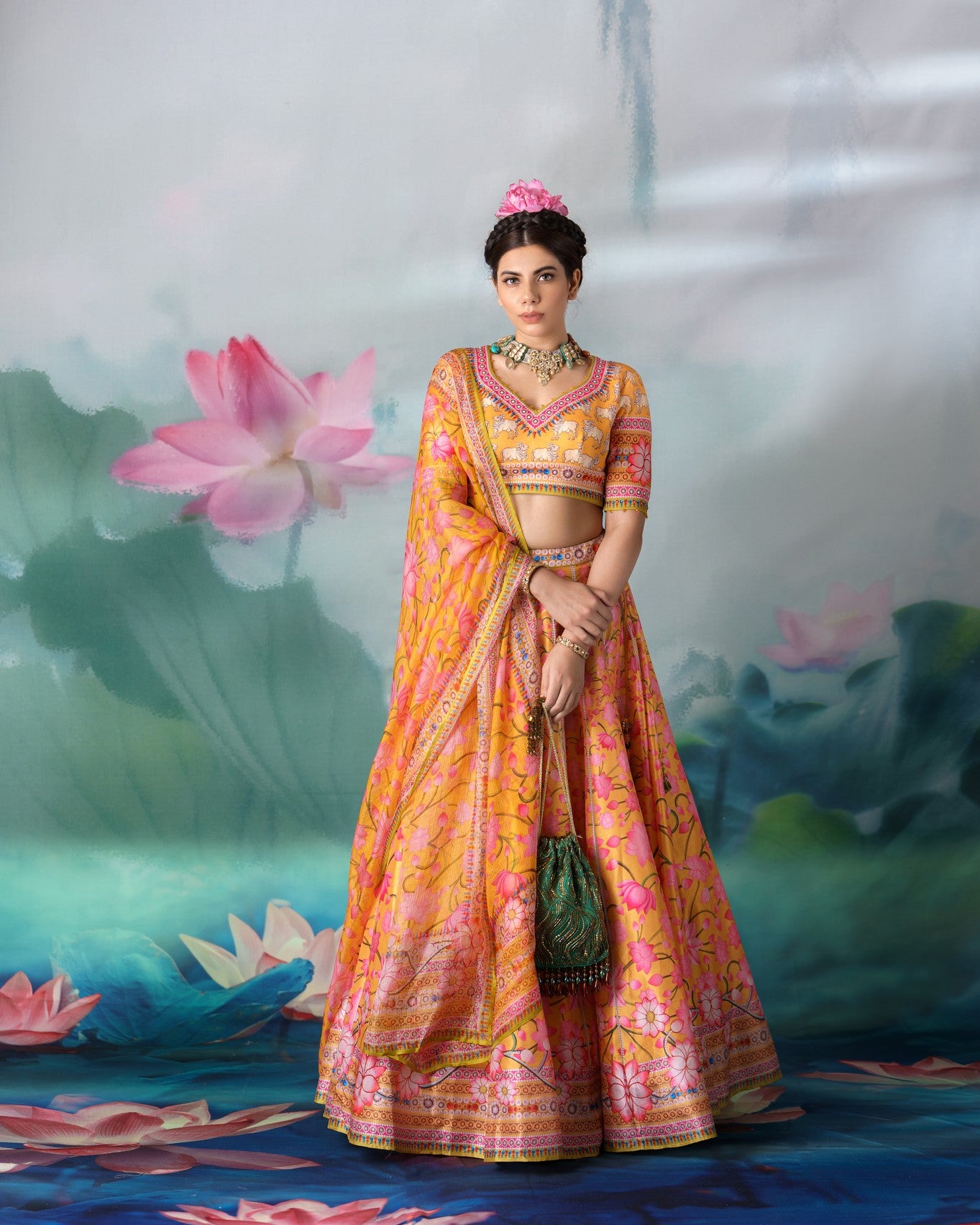 Pichwai : Leela - Mustard