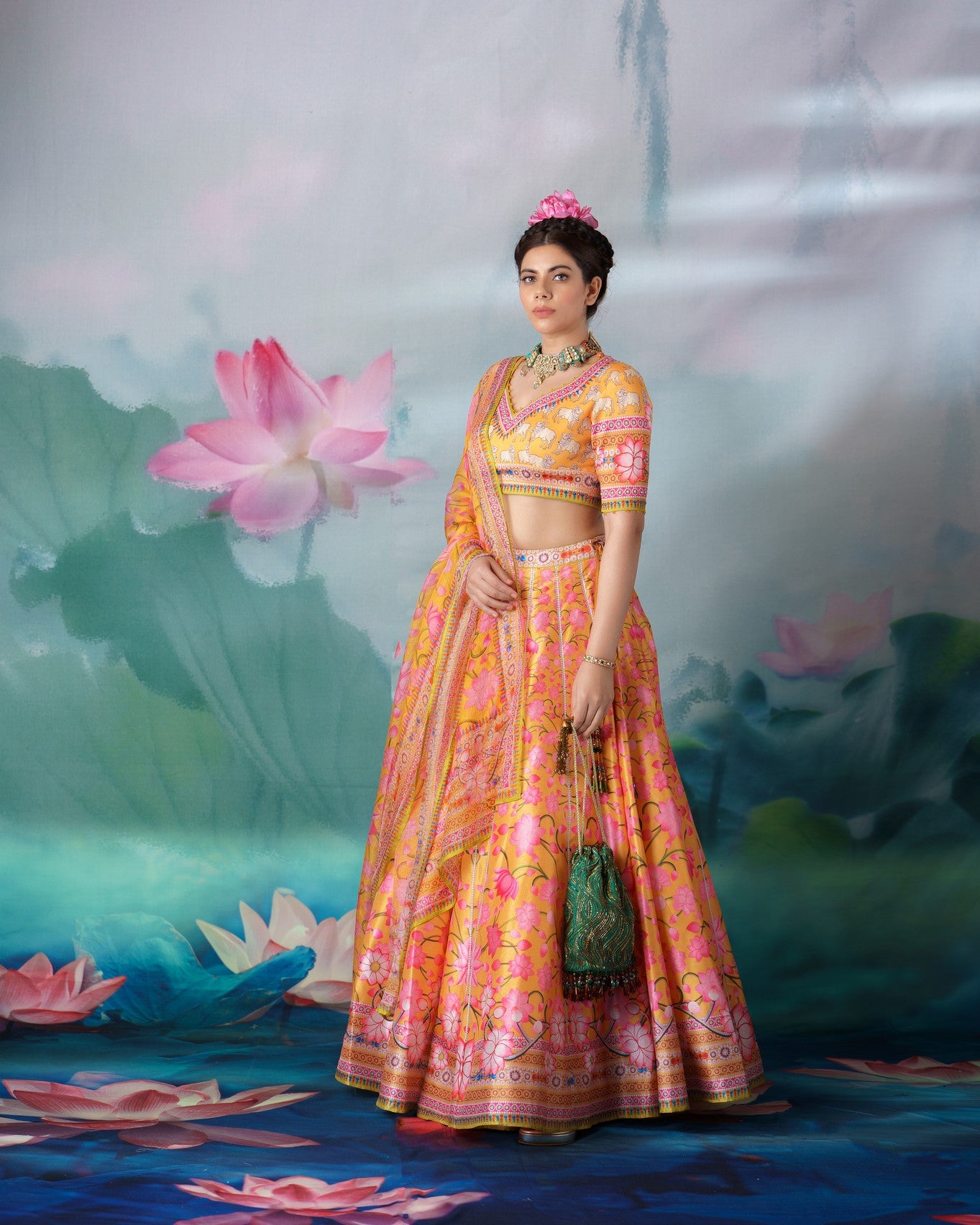 Pichwai : Leela - Mustard