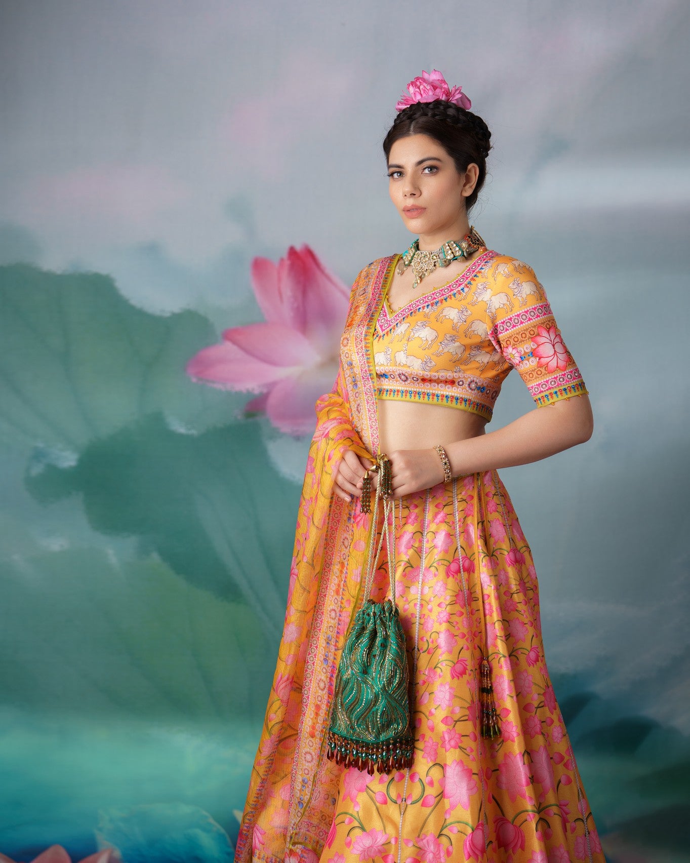 Pichwai : Leela - Mustard